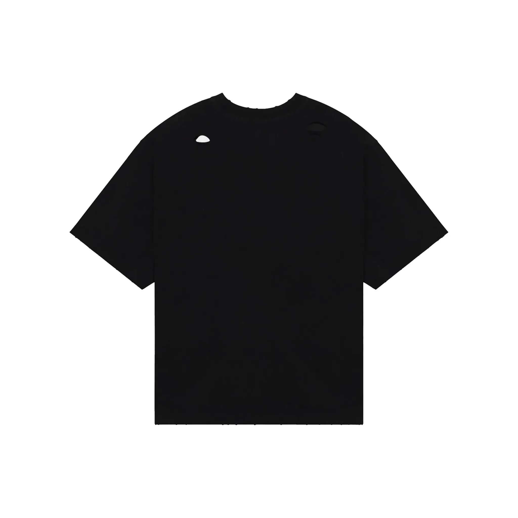 WE11DONE Destroyed Reversed Logo Tee Black (SS24)