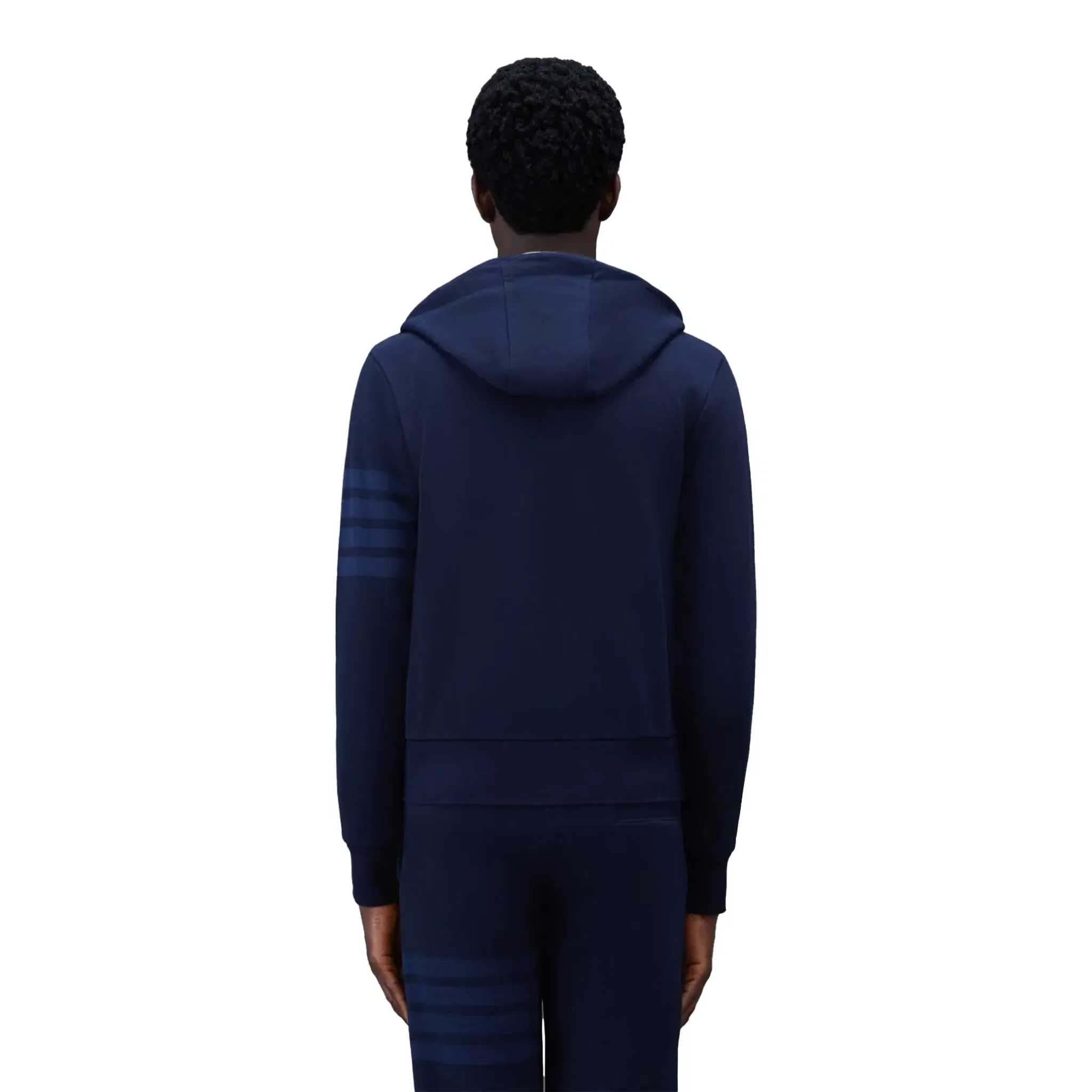 THOM BROWNE Classic Loopback 4-Bar Full Zip Hoodie Navy (SS23)