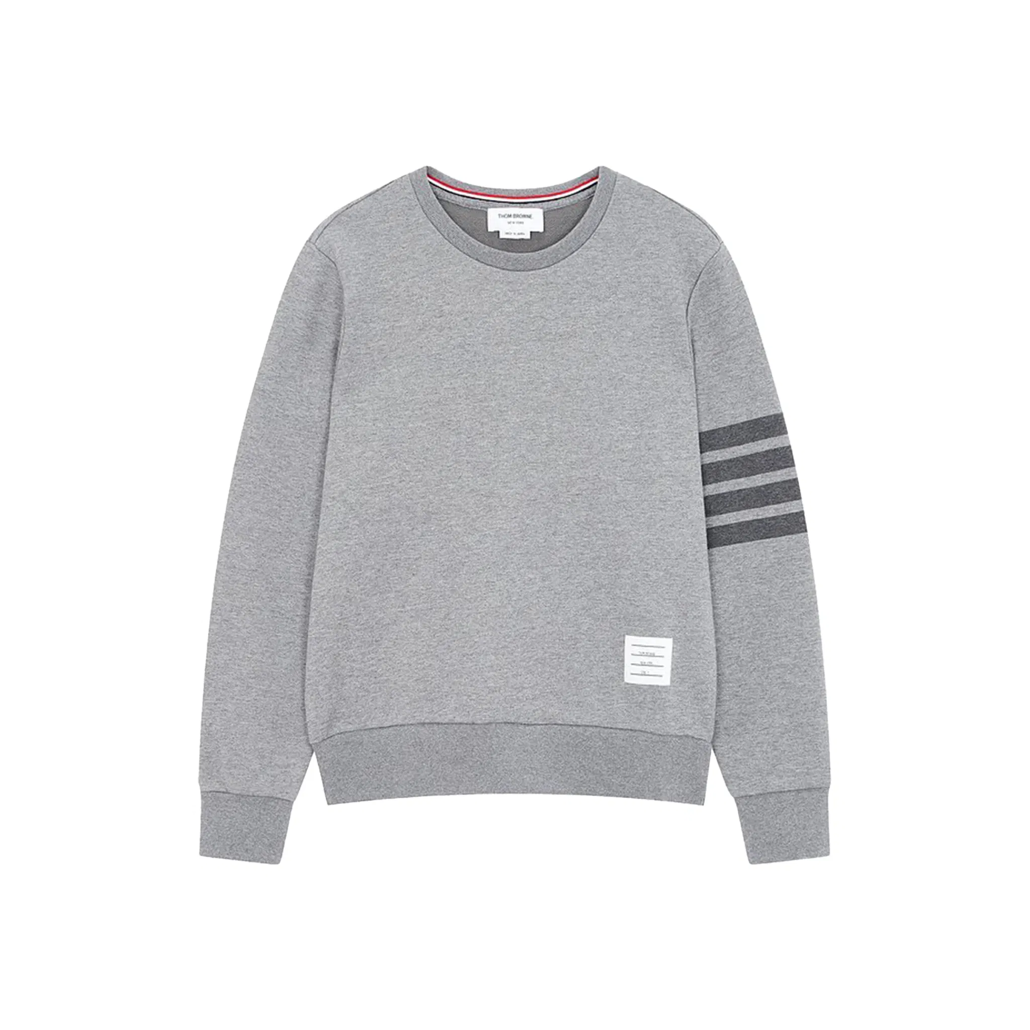 THOM BROWNE Classic Loopback 4-Bar Relaxed Sweatshirt Medium Grey (SS23)