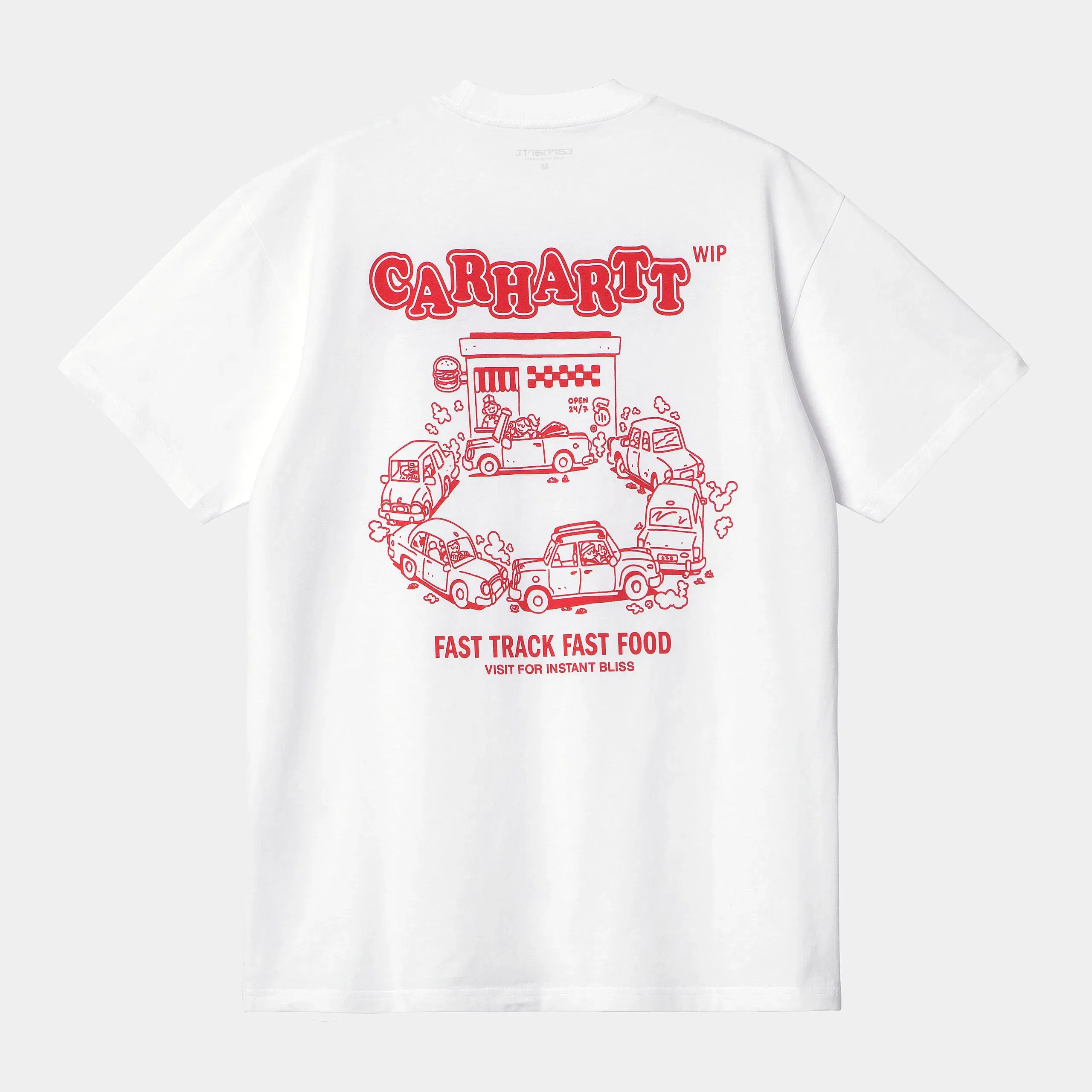 Carhartt Work in Progress Carhartt WIP S/S Fast Food T-Shirt - White / Red