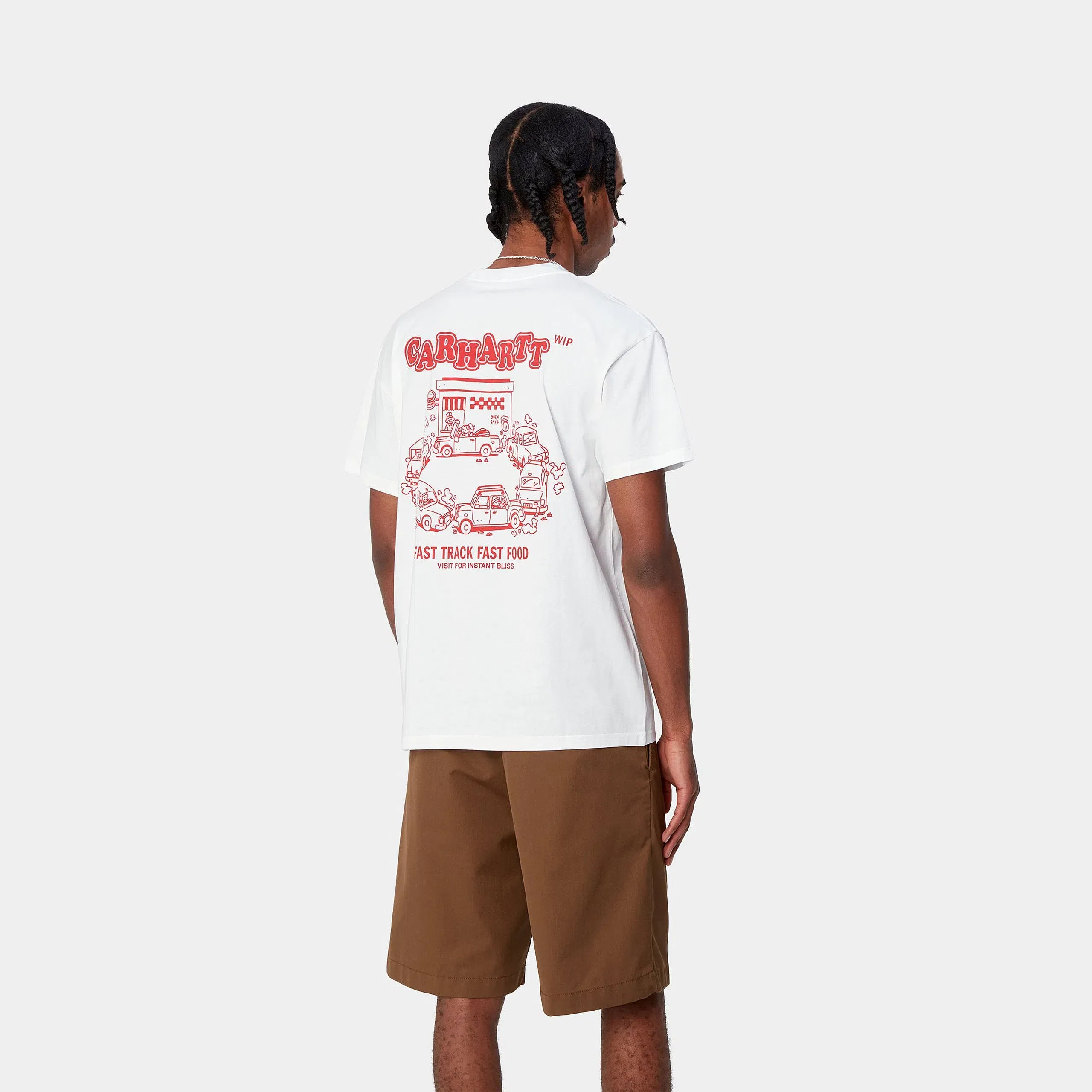 Carhartt Work in Progress Carhartt WIP S/S Fast Food T-Shirt - White / Red