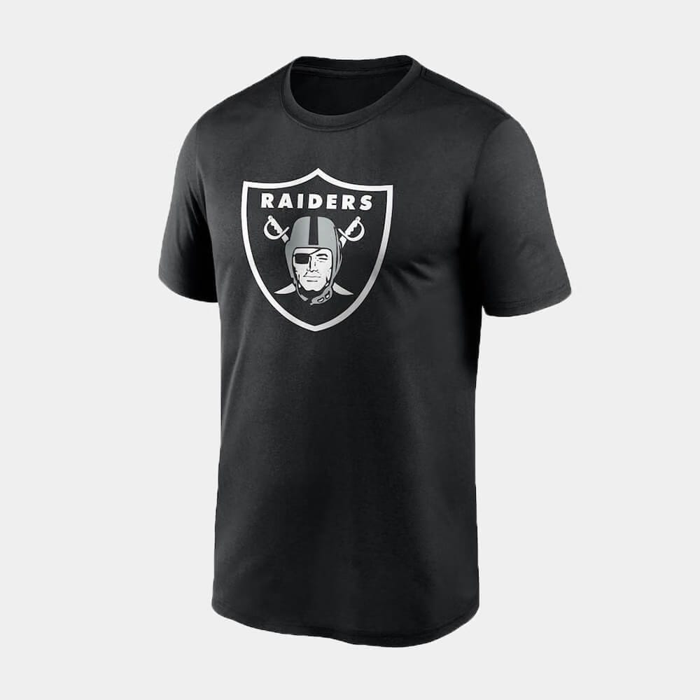 NFL Team Apparel Las Vegas Raiders Logo T-Shirt - Black
