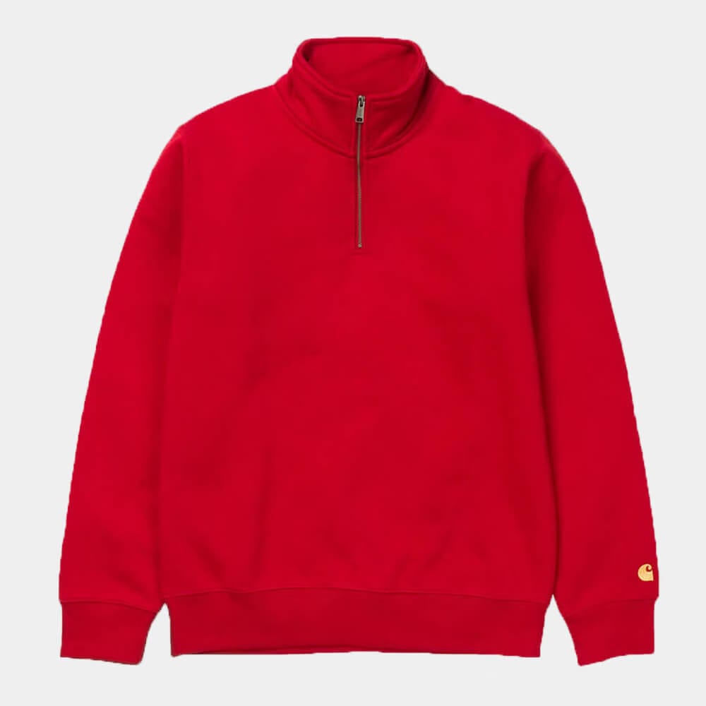 Carhartt Work in Progress Carhartt WIP Chase Neck Zip Sweatshirt - Red