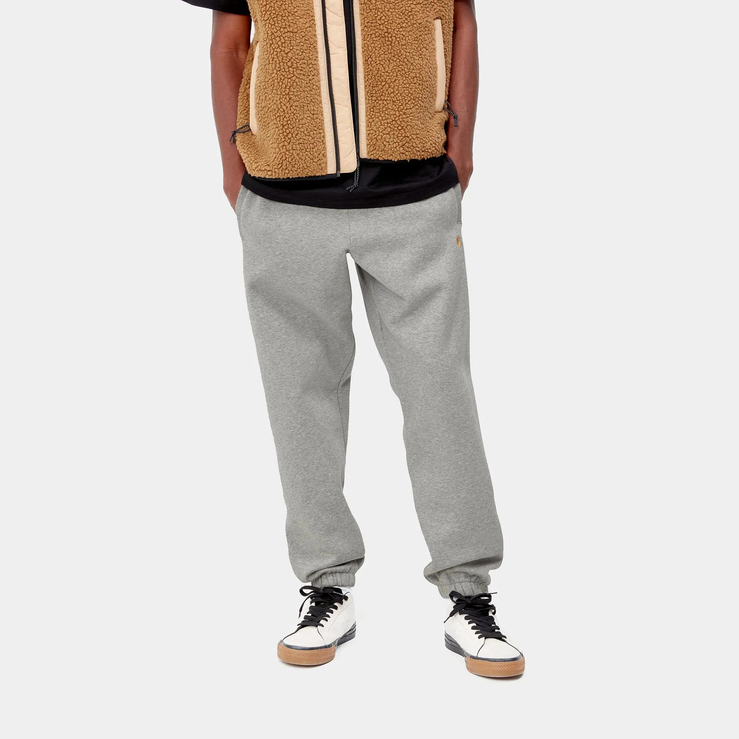 Carhartt Work in Progress Carhartt WIP Chase Sweat Pant - Grey Heather / Gold