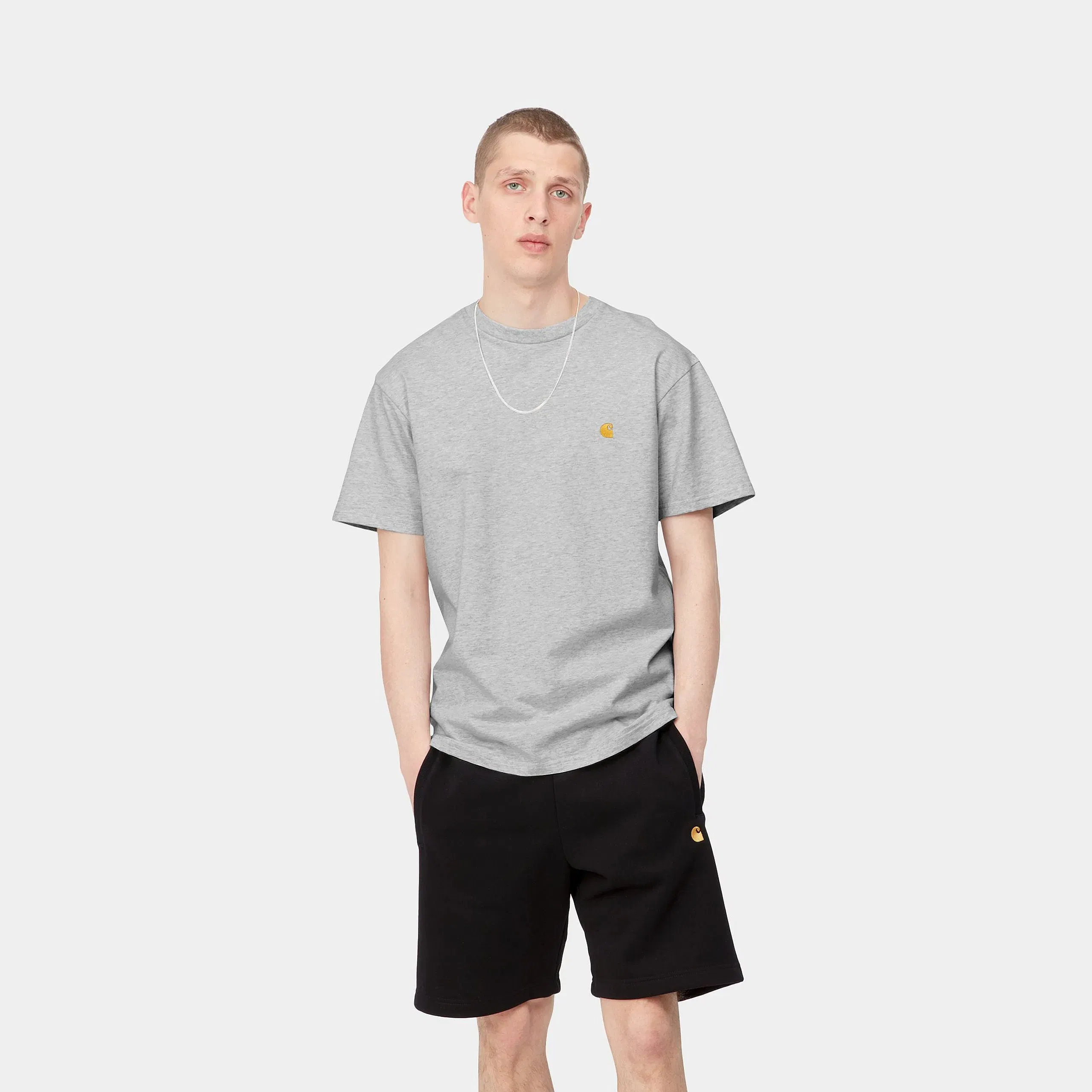 Carhartt Work in Progress Carhartt WIP S/S Chase T-Shirt – Ash Heather / Gold (I026391)