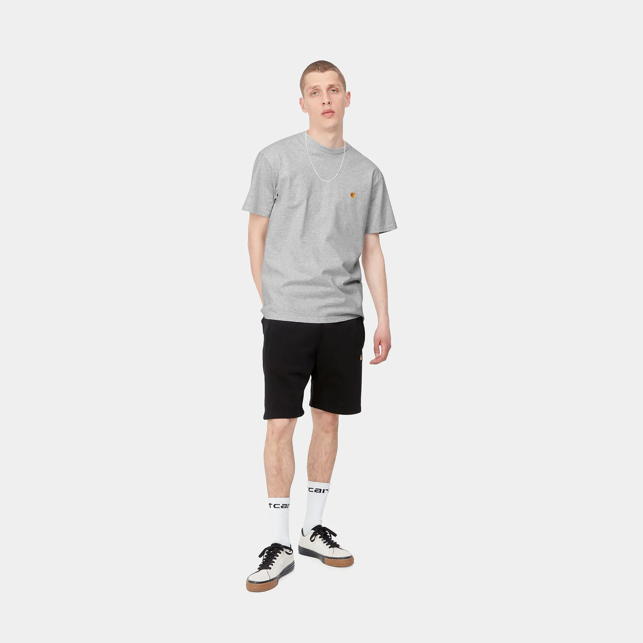 Carhartt Work in Progress Carhartt WIP S/S Chase T-Shirt – Ash Heather / Gold (I026391)
