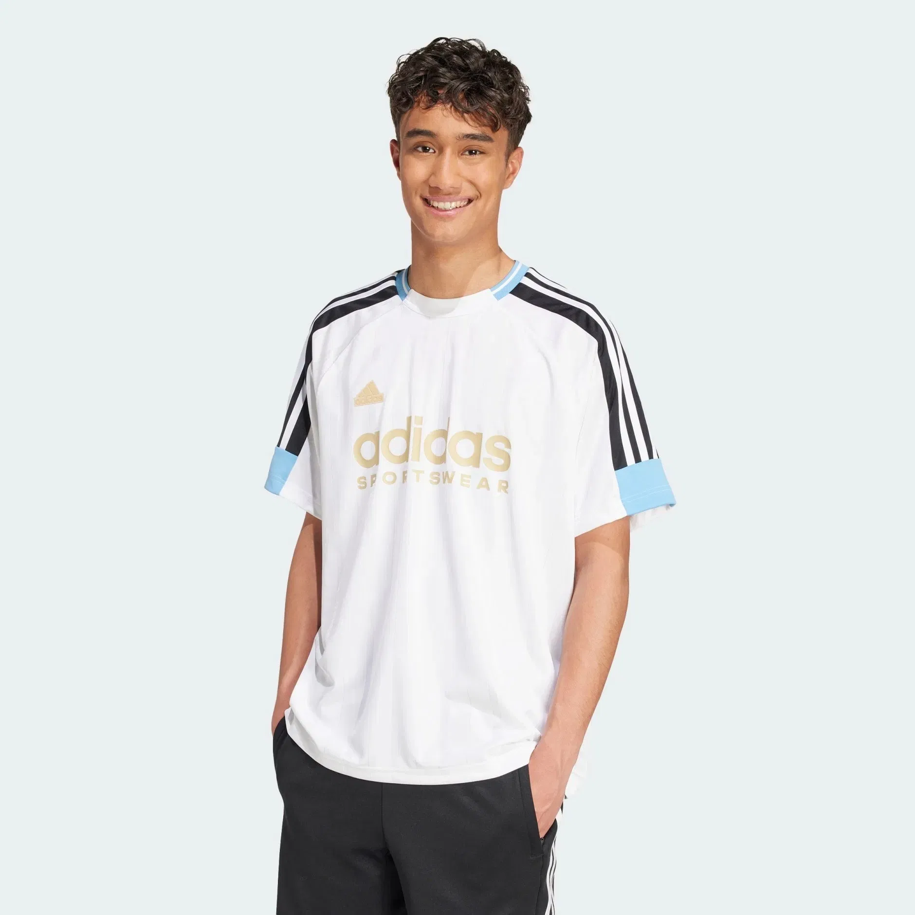 Adidas Originals House of Tiro Nations Pack Tee - White / Light Blue / Black