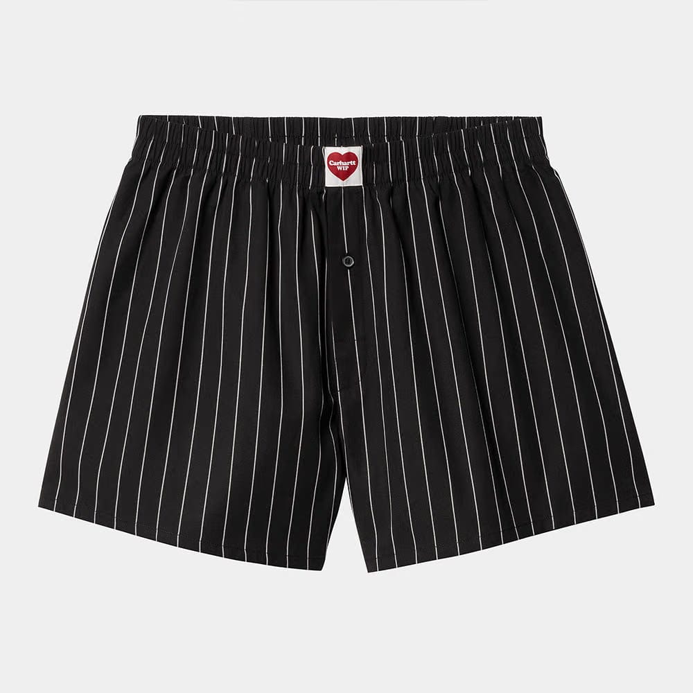 Carhartt Work in Progress Carhartt WIP Cotton Boxer - Seaton Stripe, Black / Wax