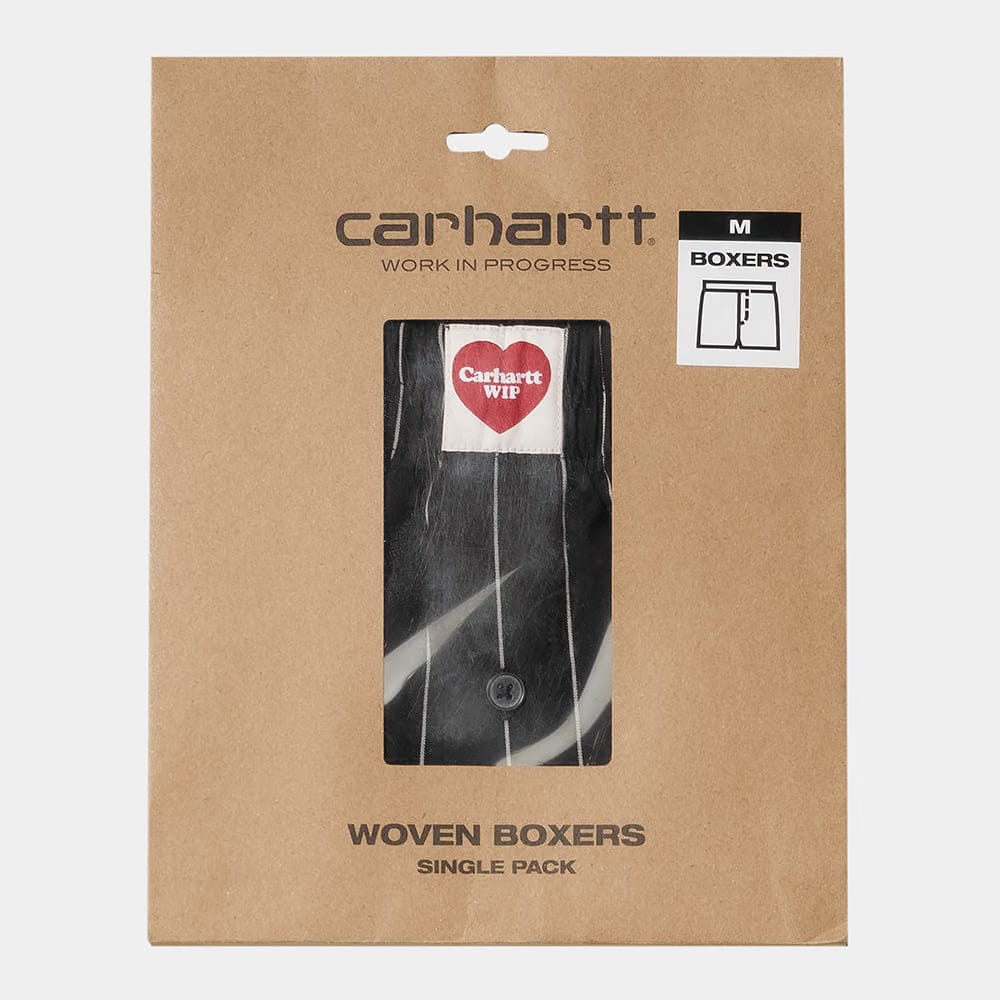 Carhartt Work in Progress Carhartt WIP Cotton Boxer - Seaton Stripe, Black / Wax