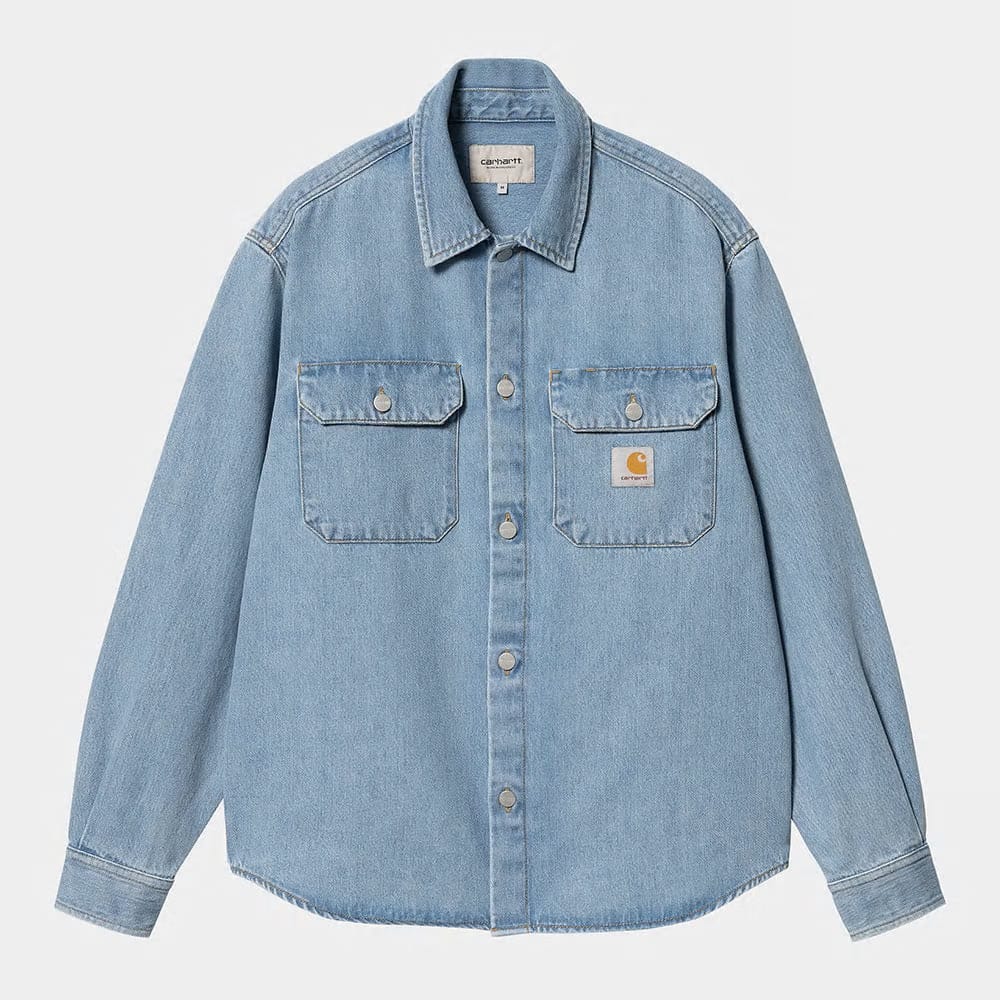 Carhartt Work in Progress Carhartt WIP Harvey Shirt Jacket - Blue (stone bleached)