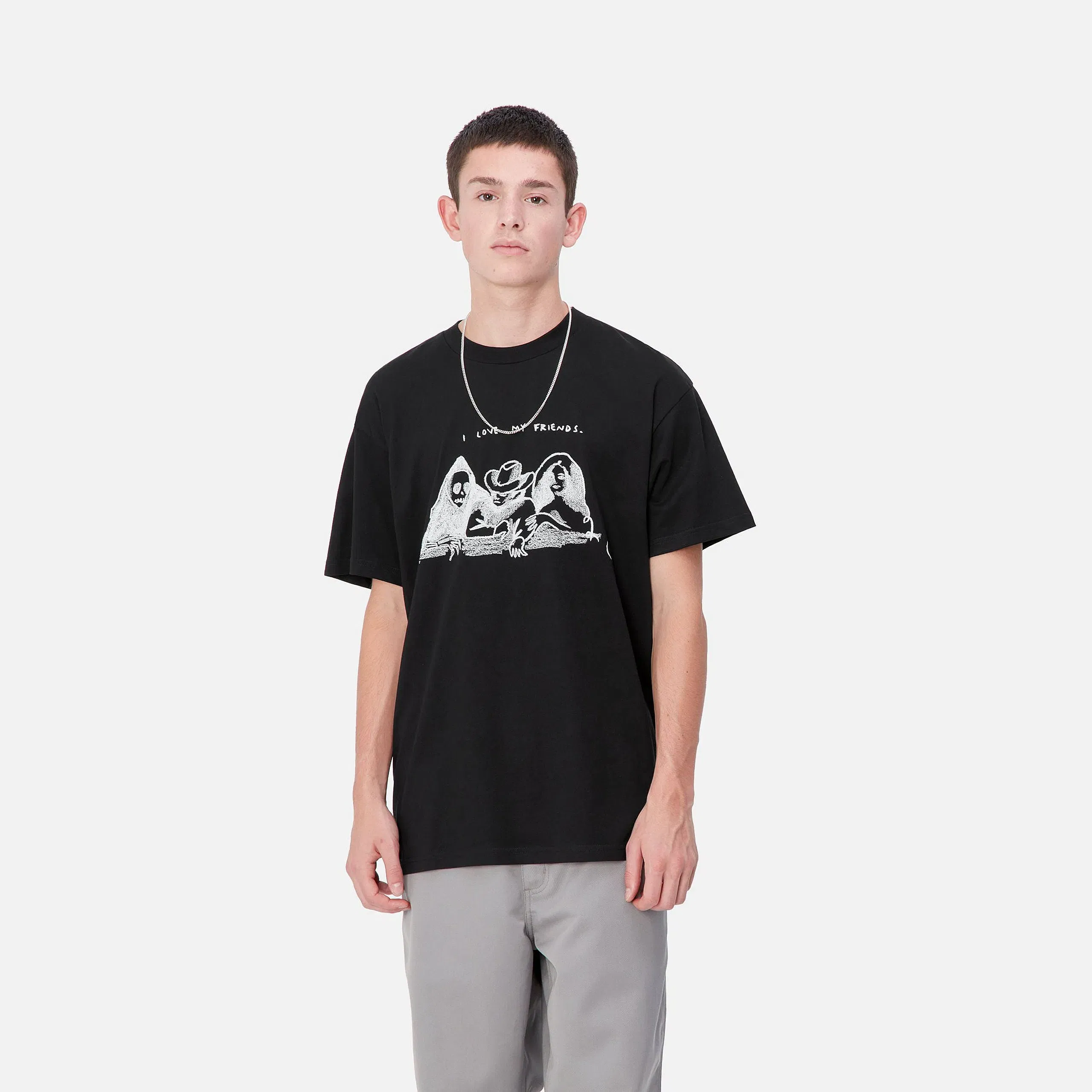 Carhartt Work in Progress Carhartt WIP S/S Pepe Friends T-Shirt - Black / White