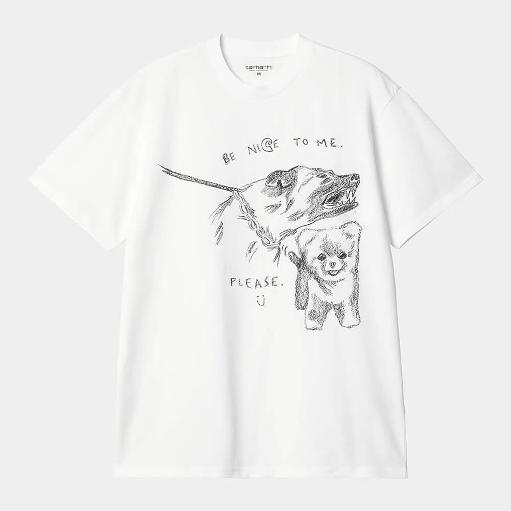 Carhartt Work in Progress Carhartt WIP S/S Pepe Be Nice T-Shirt - White / Black