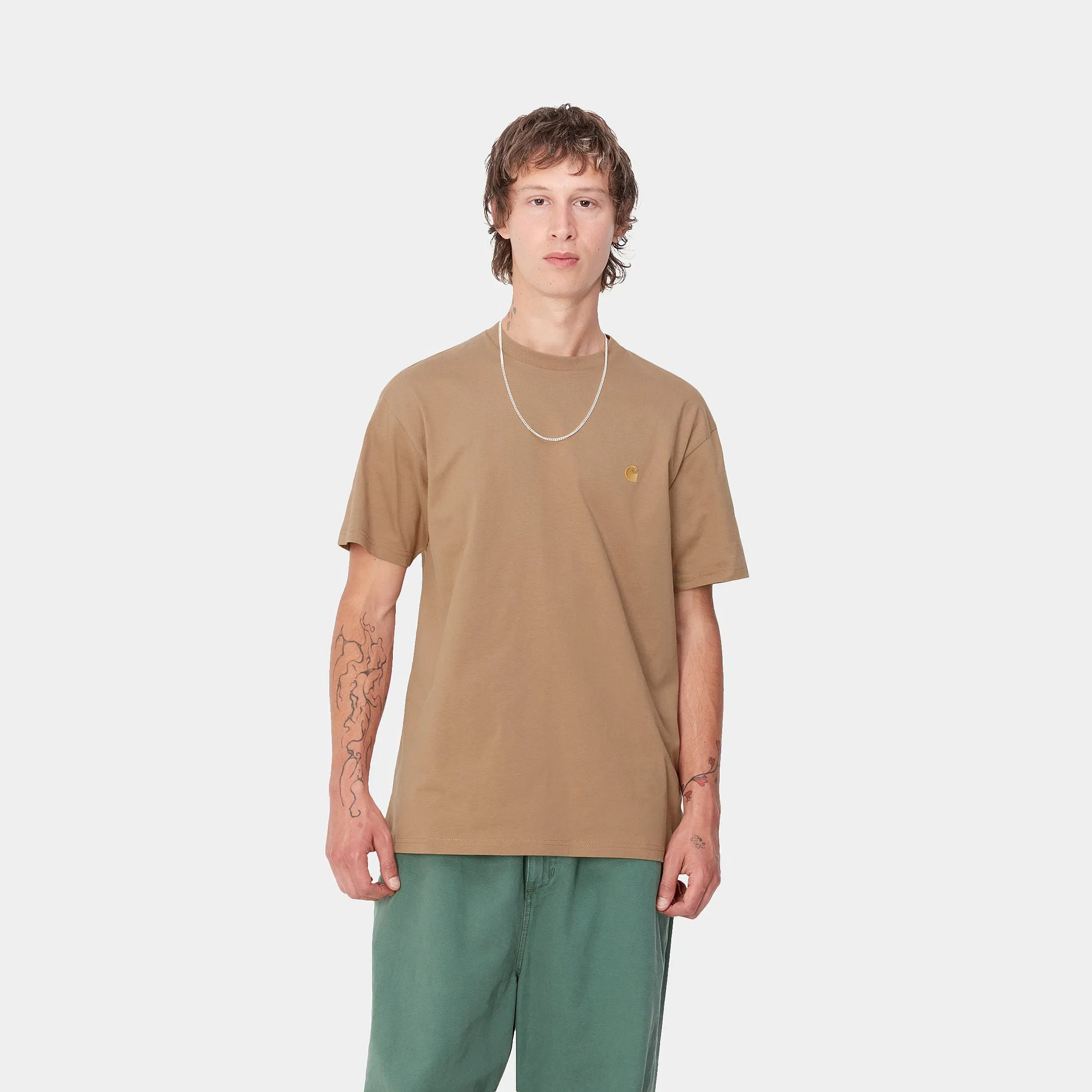 Carhartt Work in Progress Carhartt WIP S/S Chase T-Shirt - Peanut / Gold