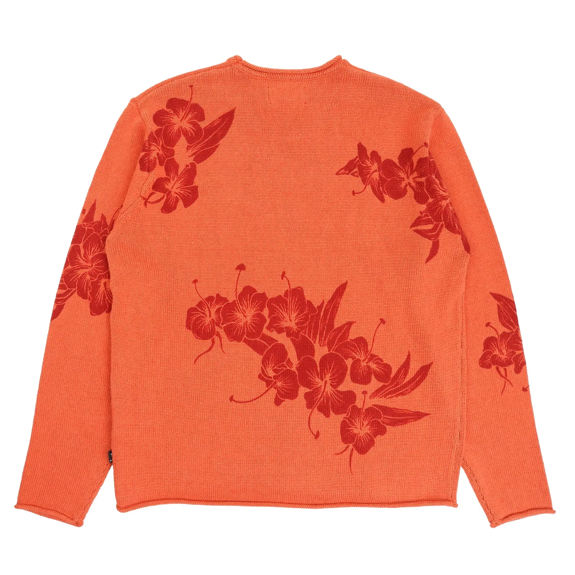 Stussy Floral Roll Neck Sweater - Rust