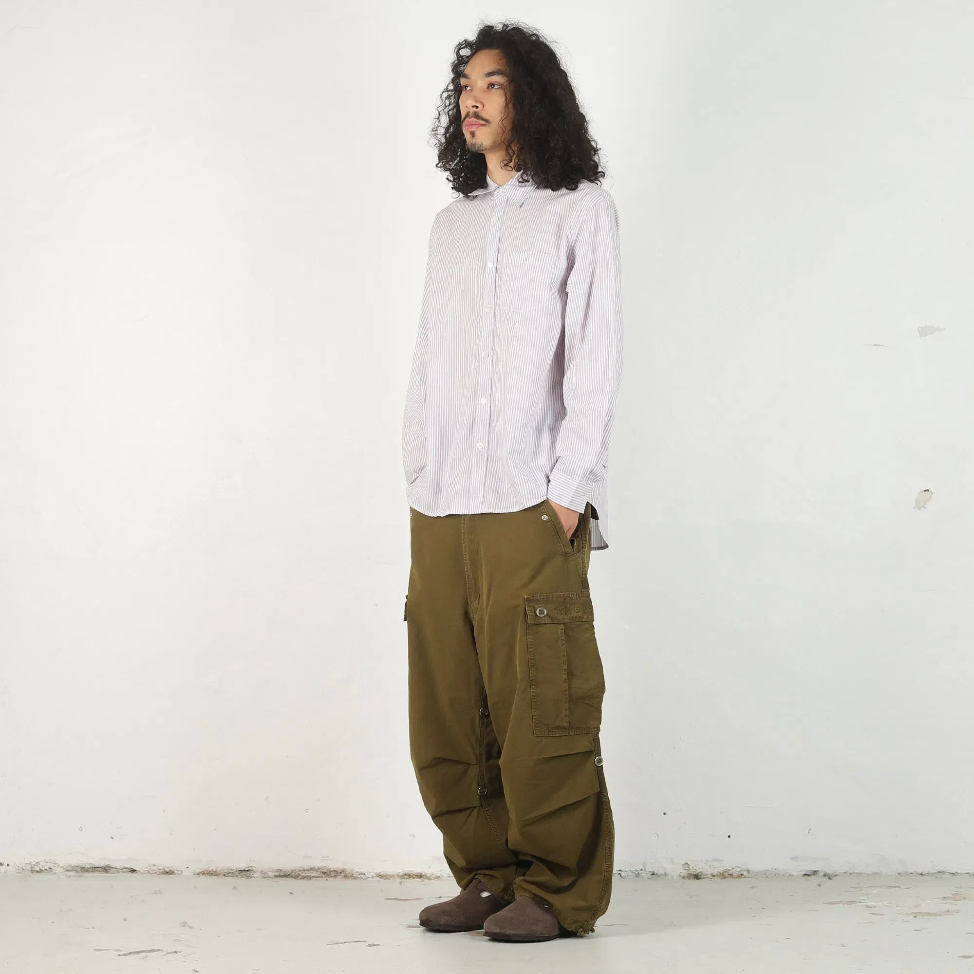 Stussy Standard LS Shirt - Purple Stripe