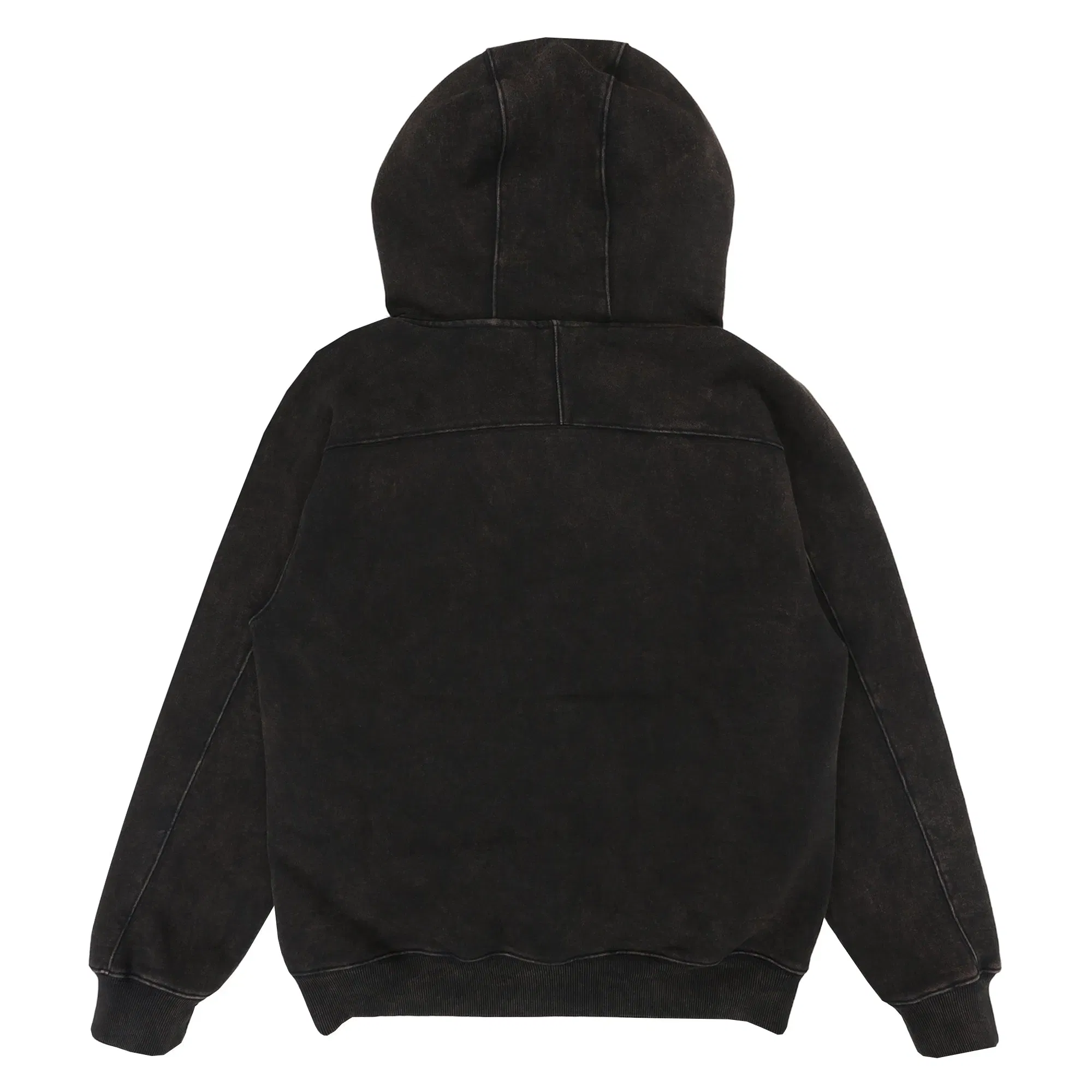 The Trilogy Tapes Dash Line Washed Hoodie - Black