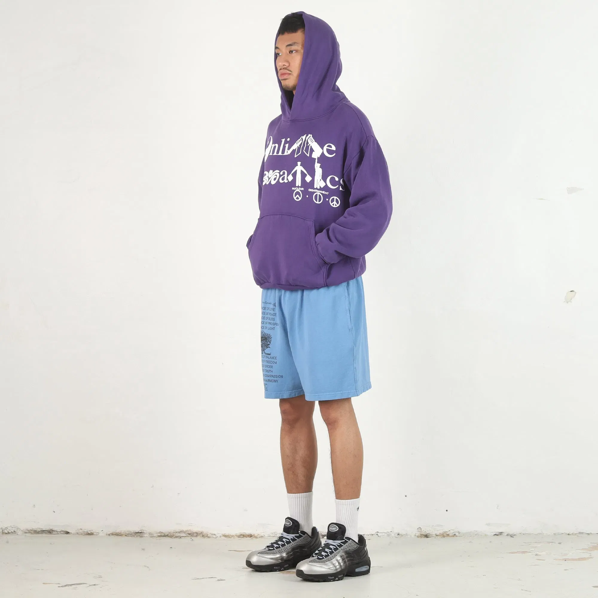 Online Ceramics Peace Logo Hoodie - Purple
