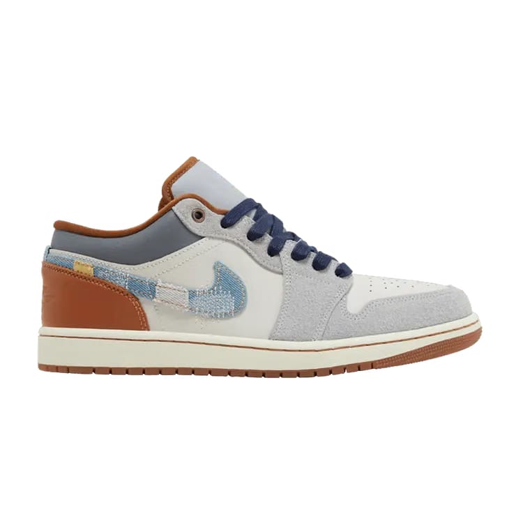 Air Jordan 1 Low SE Phantom Repaired Blue Swoosh