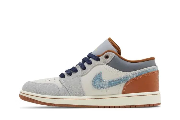 Air Jordan 1 Low SE Phantom Repaired Blue Swoosh