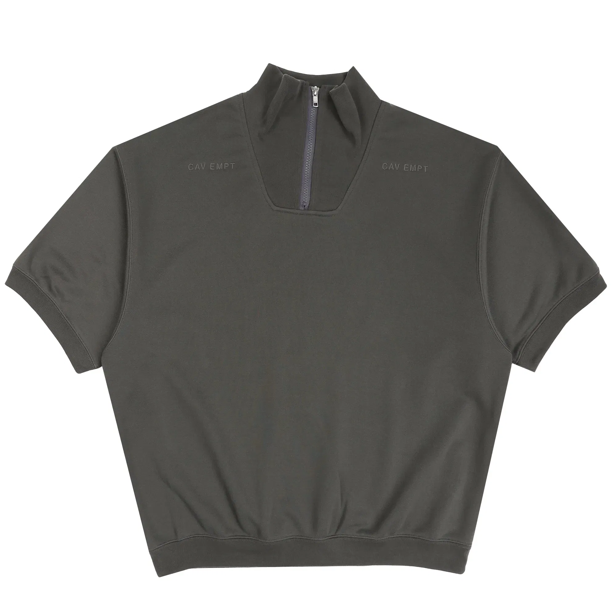 Cav Empt PE Jersey SS Half Zip - Charcoal