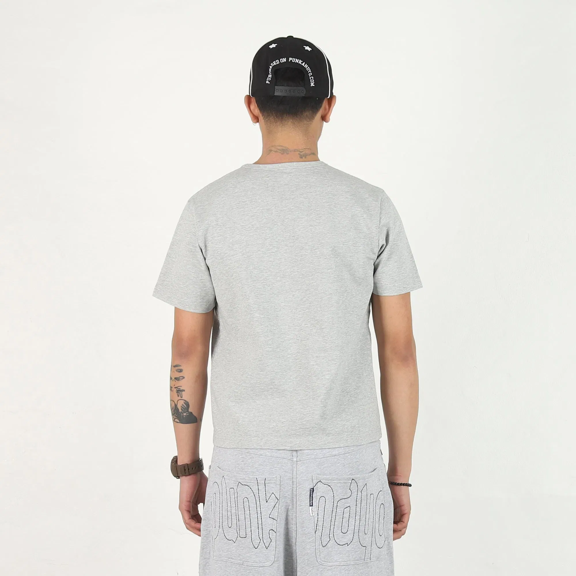 Punkandyo College Heavyweight T-Shirt - Heather Grey