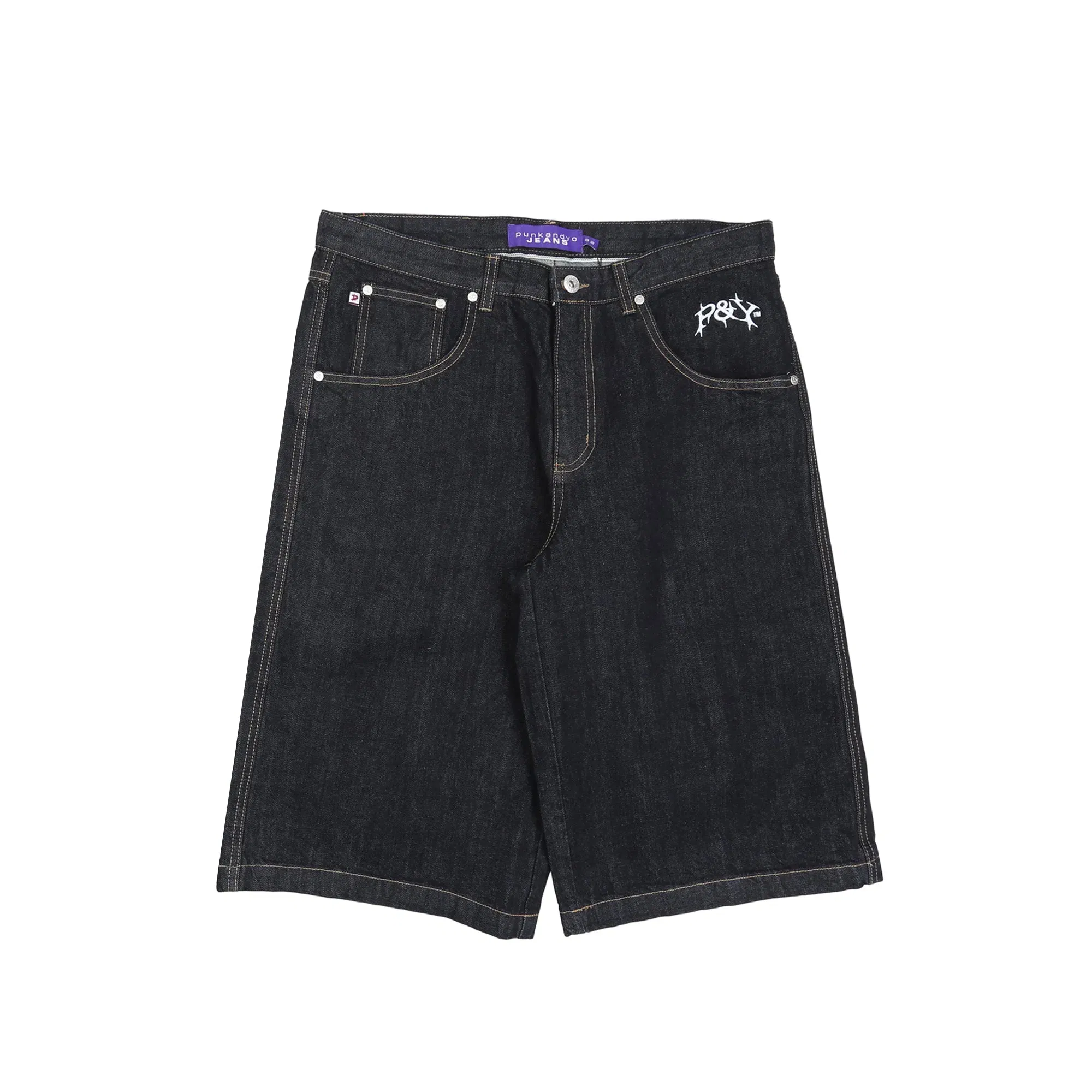 Punkandyo Curve Denim Shorts - Indigo