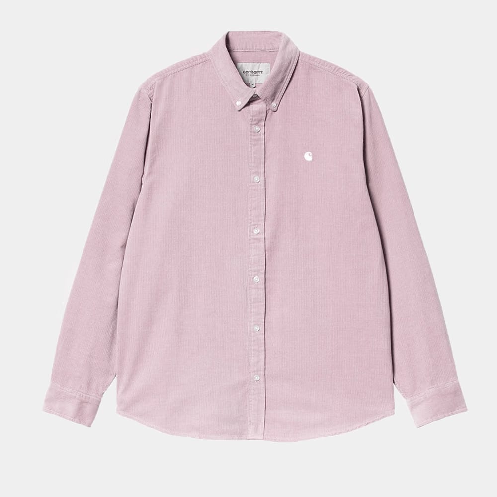 Carhartt Work in Progress Carhartt WIP L/S Madison Fine Cord Shirt - Pale Quartz / White