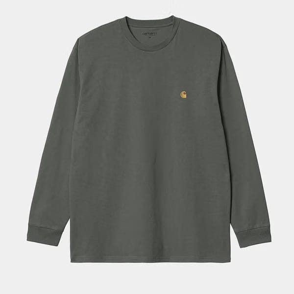 Carhartt Work in Progress Carhartt WIP Longsleeve Chase T-Shirt - Thyme / Gold