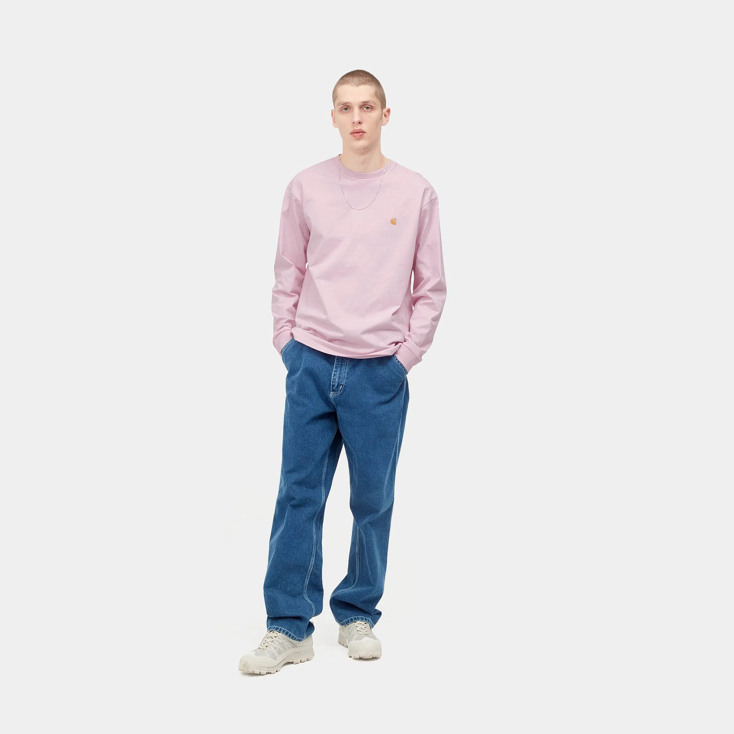 Carhartt Work in Progress Carhartt WIP L/S Chase T-Shirt - Pale Quartz / Gold