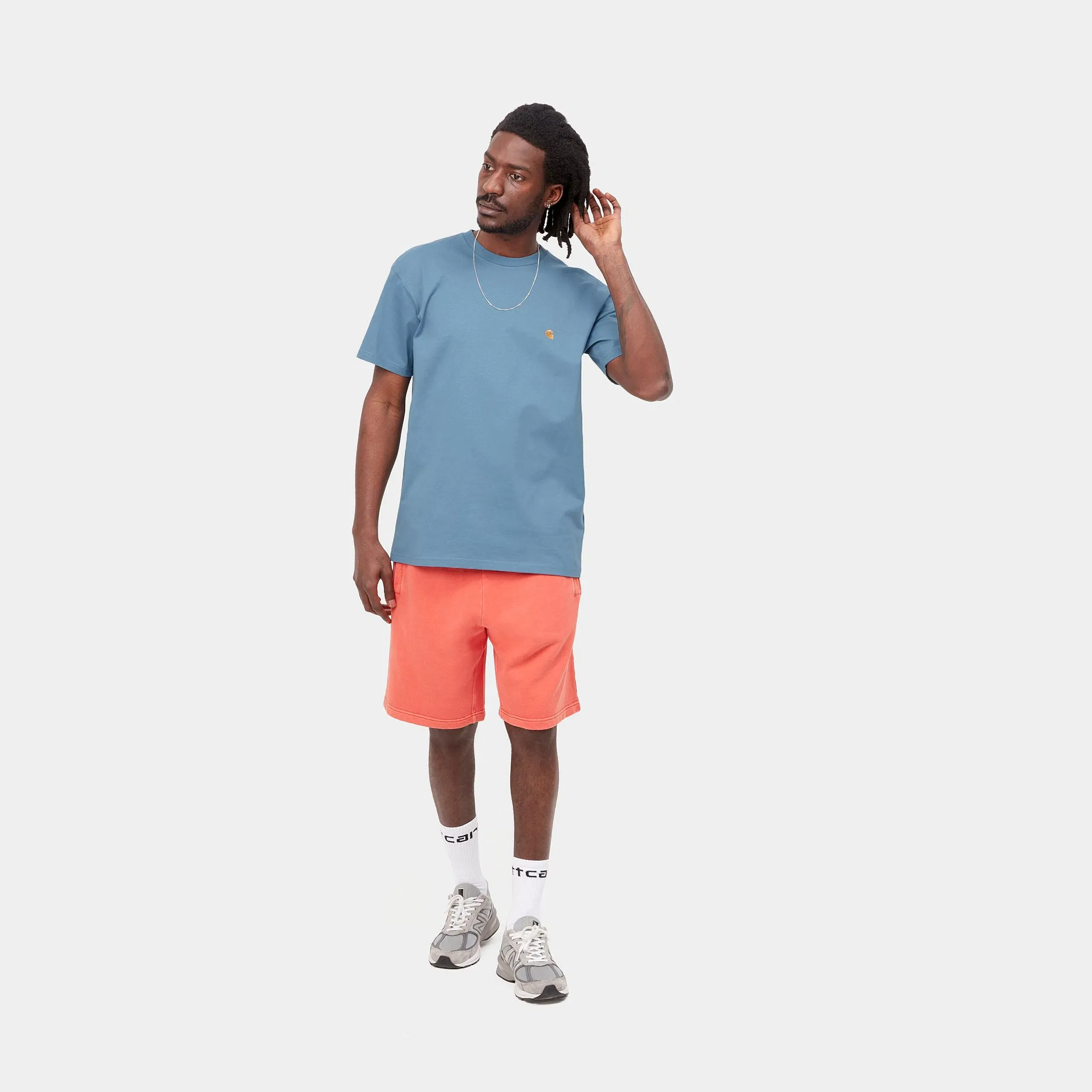 Carhartt Work in Progress Carhartt WIP S/S Chase T-Shirt - Icy Water / Gold