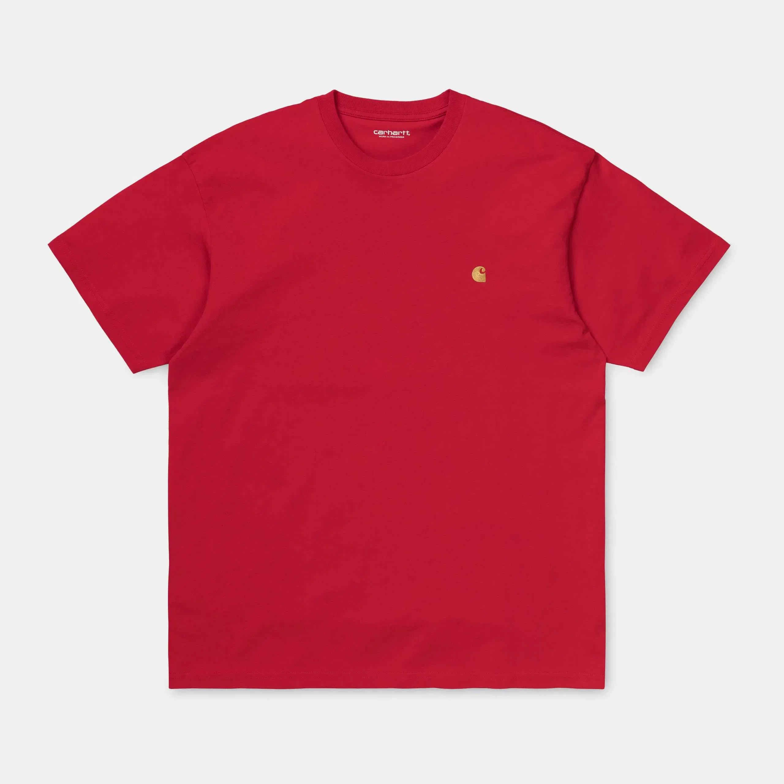Carhartt Work in Progress Carhartt WIP S/S Chase T-Shirt - Etna Red / Gold