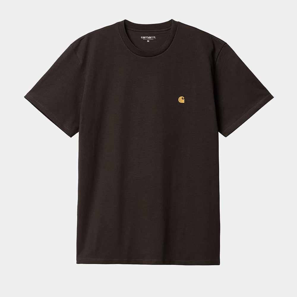 Carhartt Work in Progress Carhartt WIP S/S Chase T-Shirt - Dark Umber / Gold
