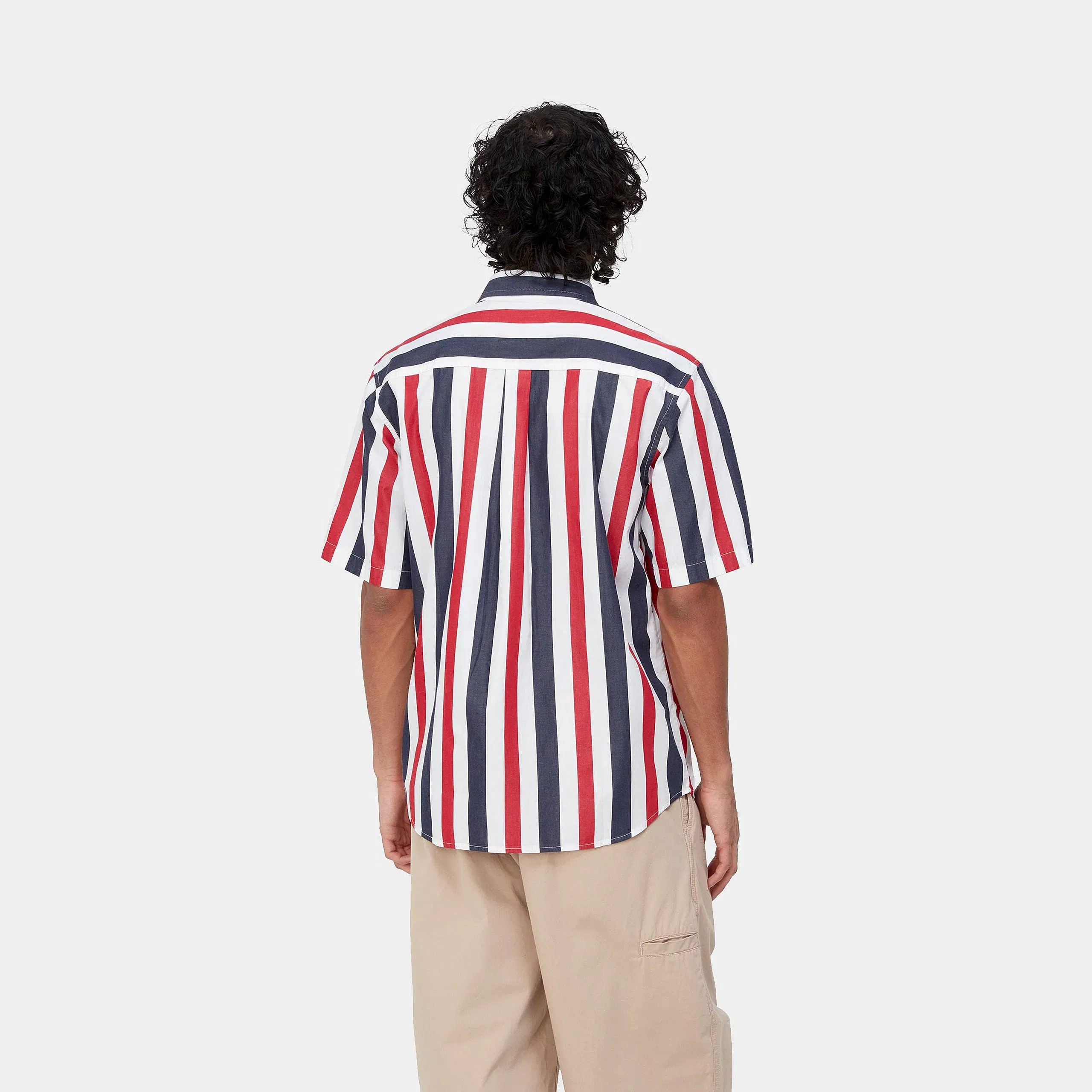 Carhartt Work in Progress Carhartt WIP S/S Elcano Shirt - Elcano Stripe, Arcade / Dark Navy