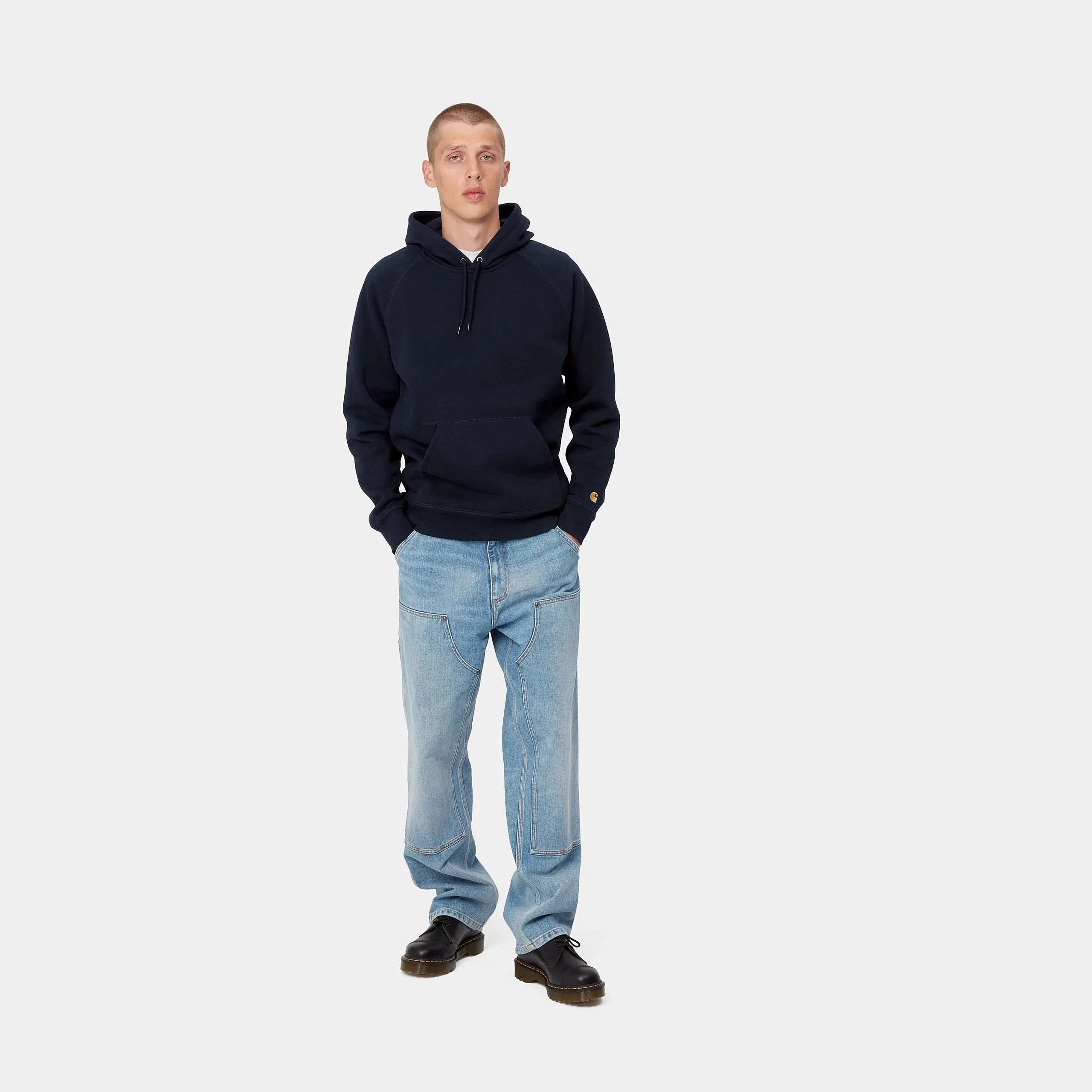 Carhartt Work in Progress Carhartt WIP Chase Hoodie - Dunkelblau (Dark Navy / Gold)