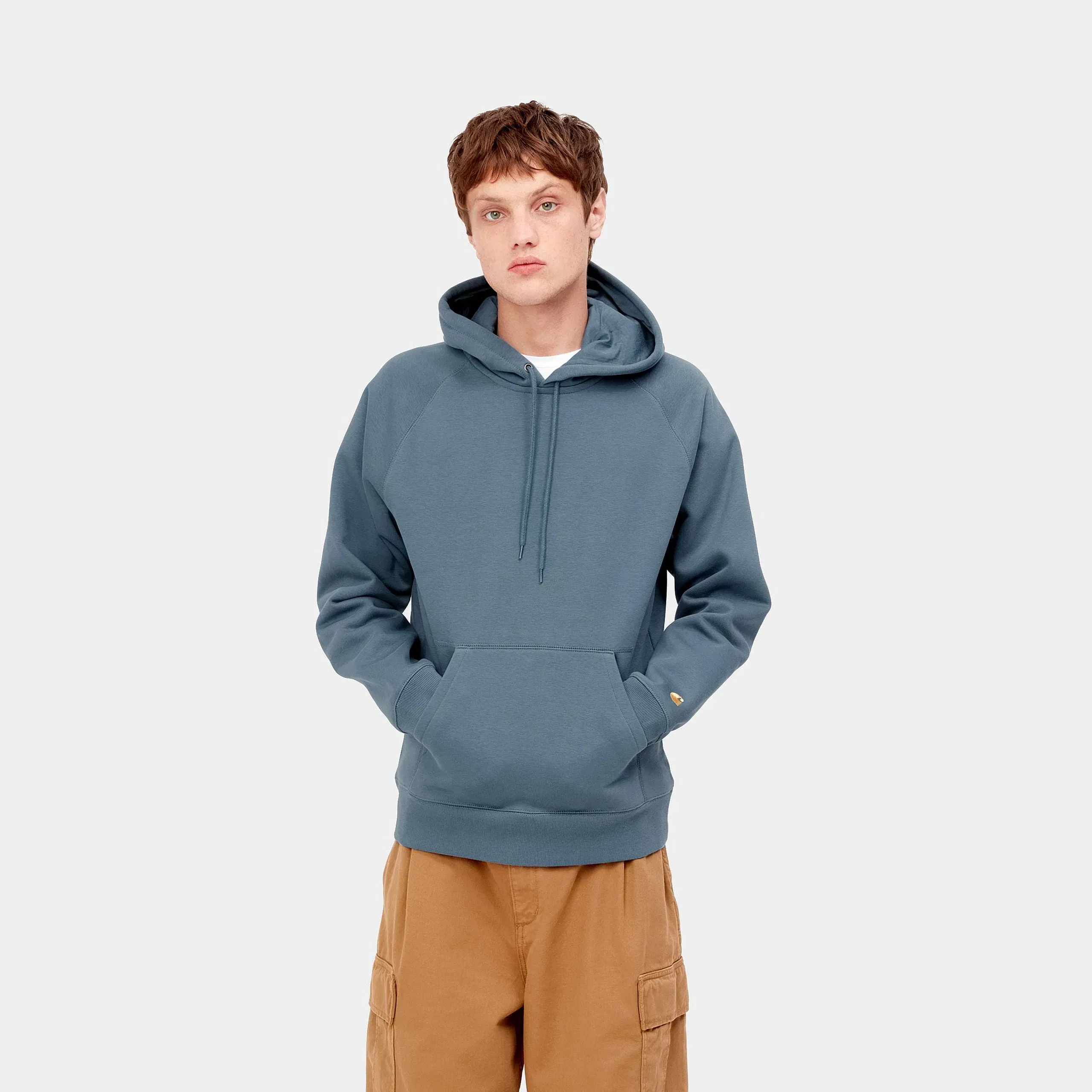 Carhartt Work in Progress Carhartt WIP Chase Hoodie - Graublau (Storm Blue / Gold)