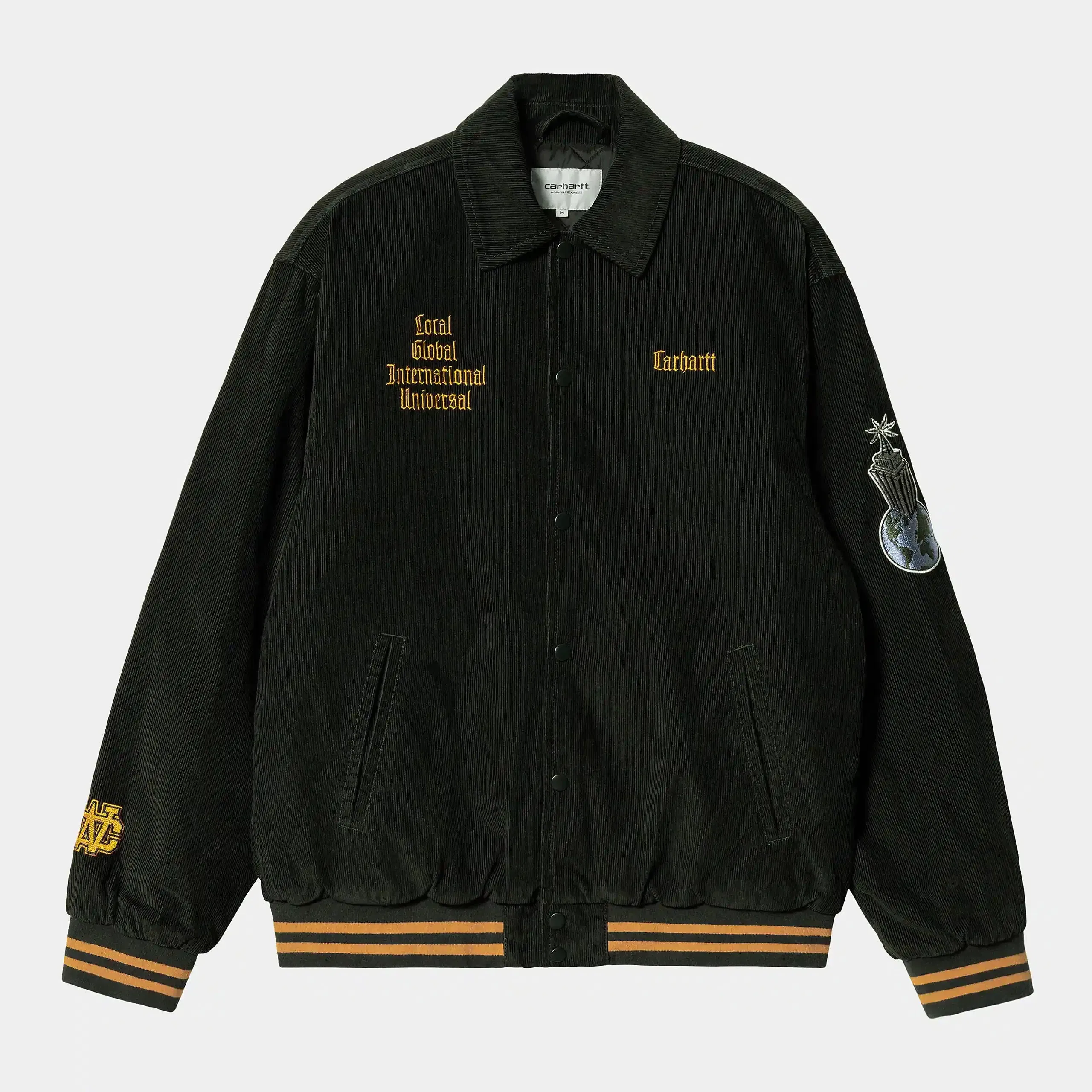 Carhartt Work in Progress Carhartt WIP Letterman Jacket - Dark Cedar / Ochre