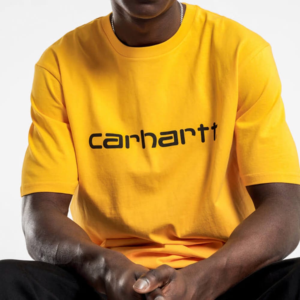 Carhartt Work in Progress Carhartt WIP S/S Script T-Shirt - Sunflower / Black