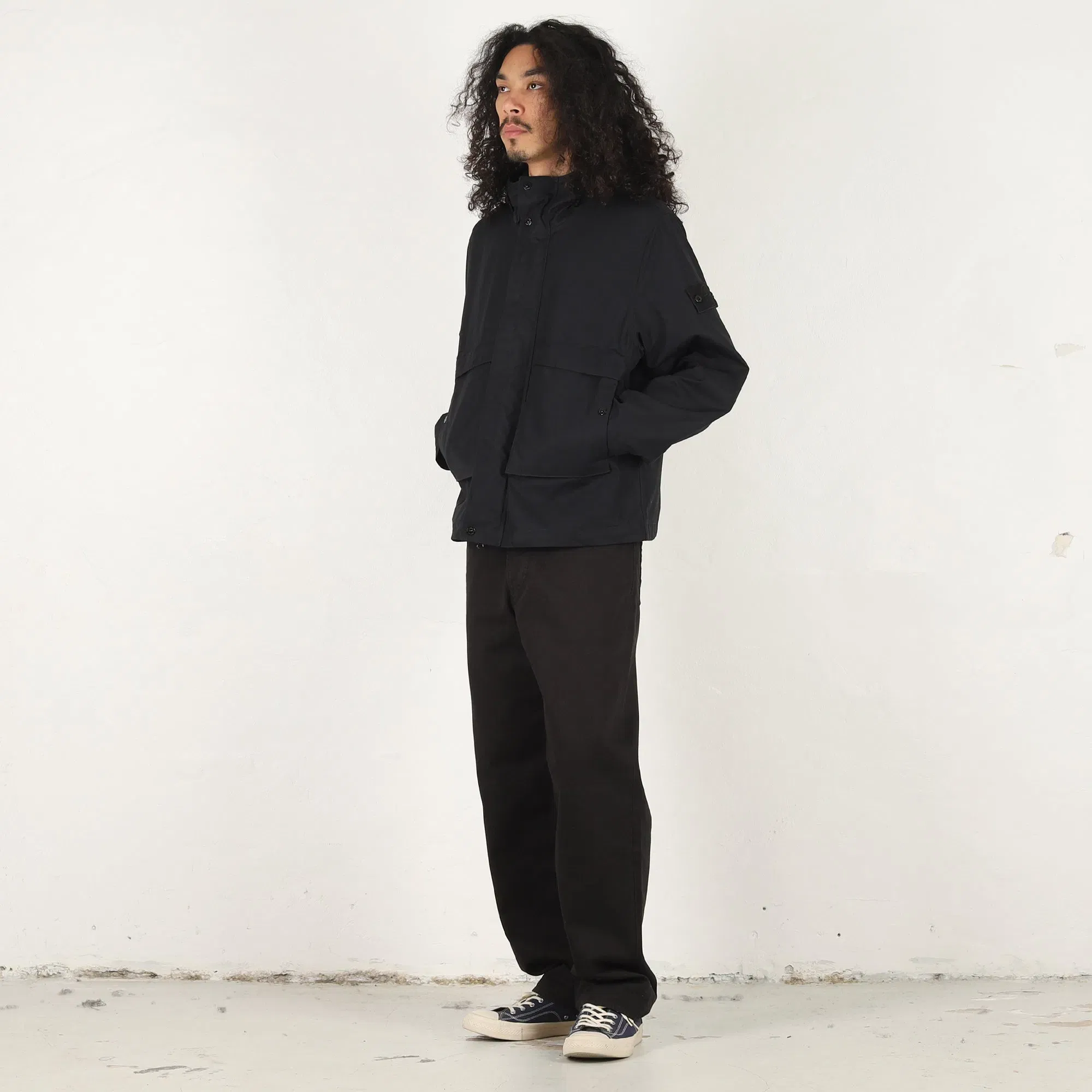 Stone Island Q100025 Short Parka - Black