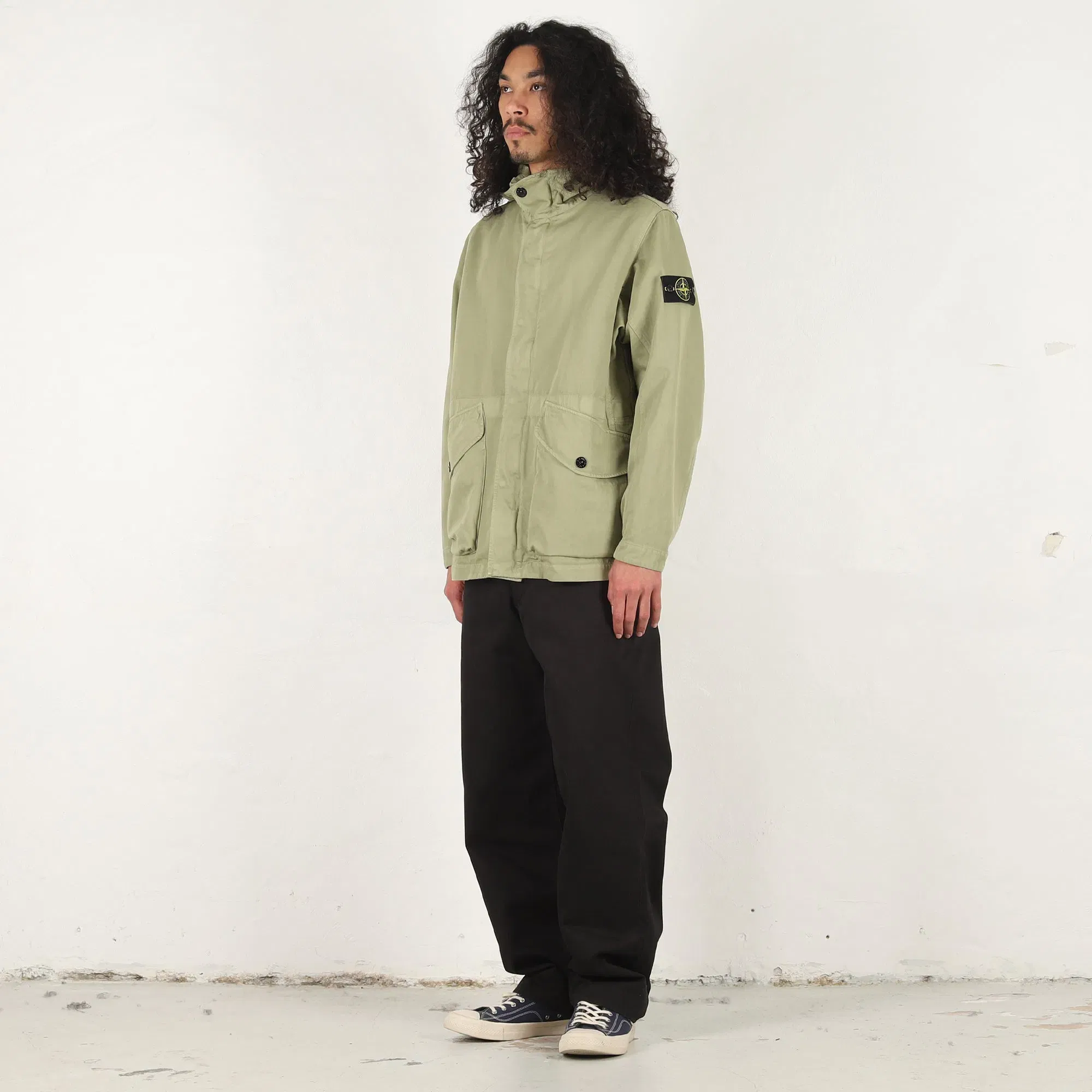Stone Island Q100001 Short Parka - Laurel Green