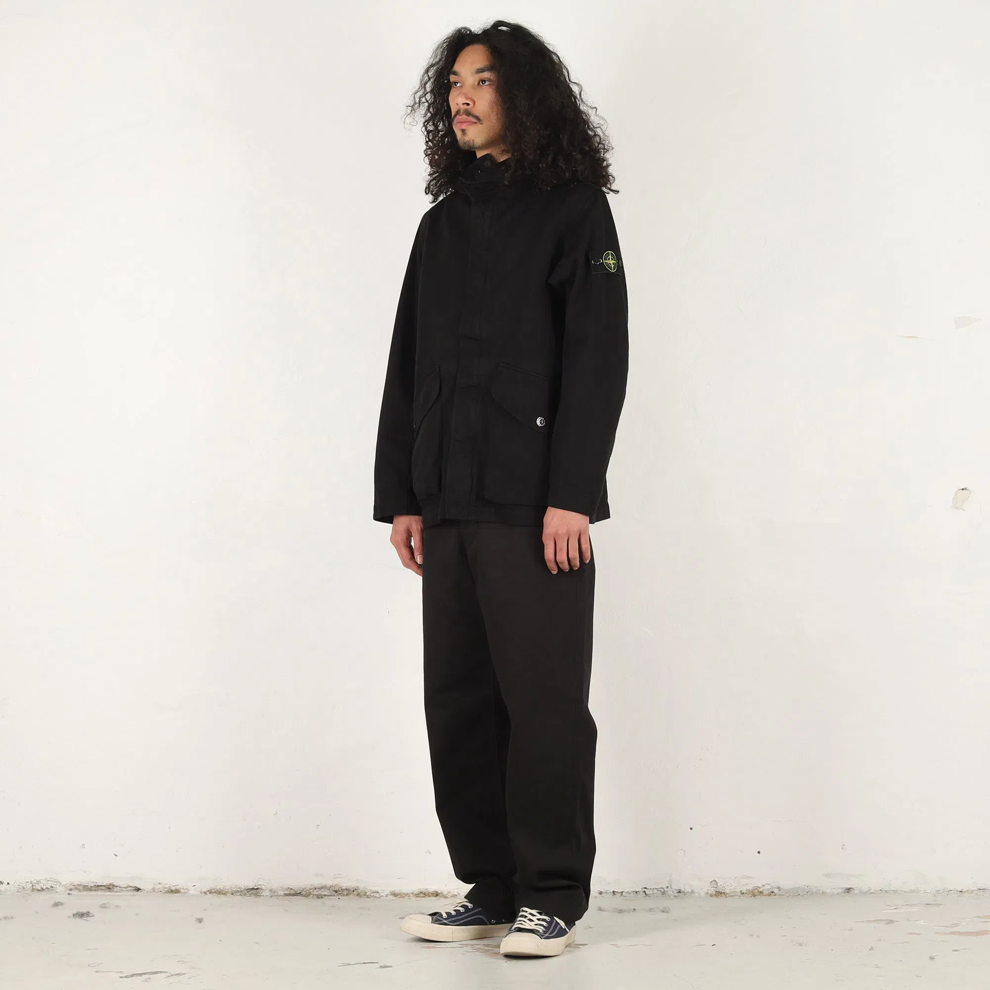 Stone Island Q100001 Short Parka - Black