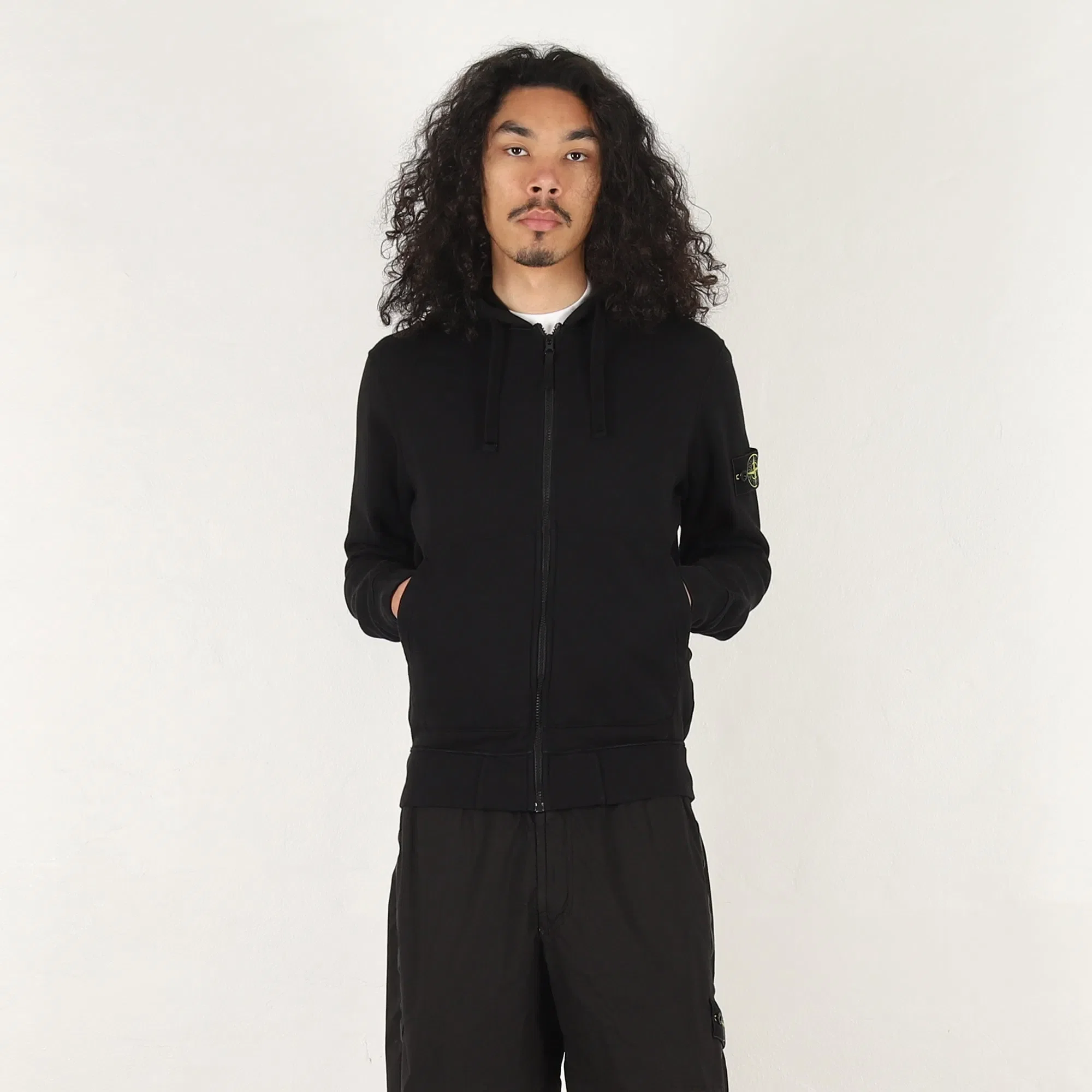 Stone Island 6100061 Hoodie Sweater - Black