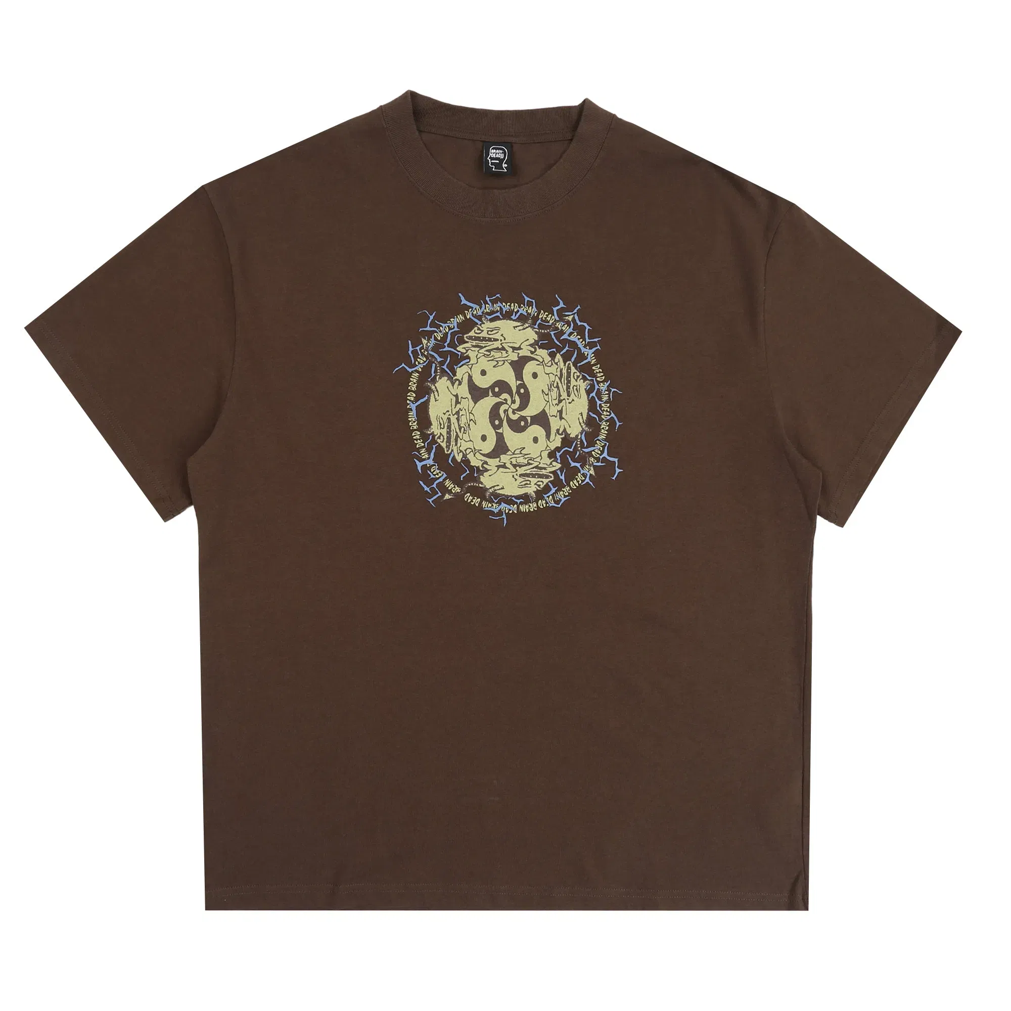 Brain Dead Ying Yang Run T-Shirt - Brown