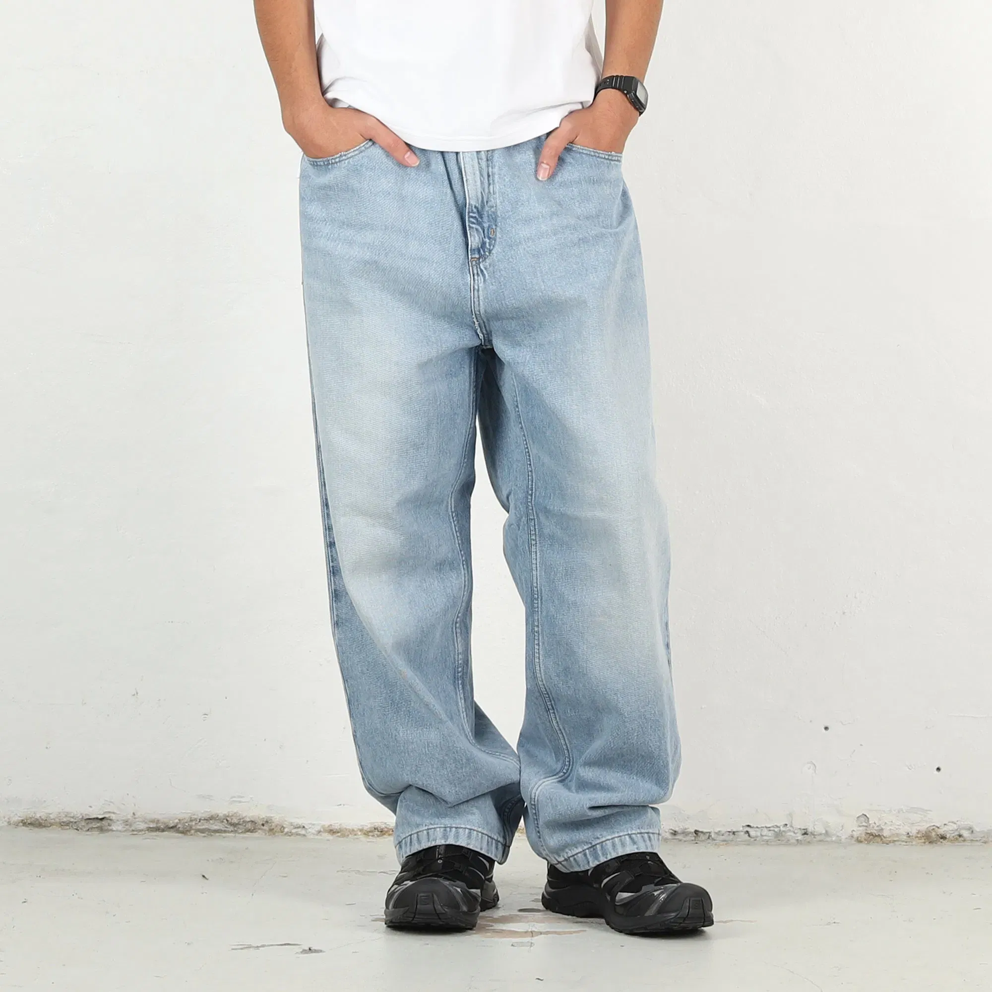 Carhartt WIP Brandon Pant - Blue heavy worn bleached