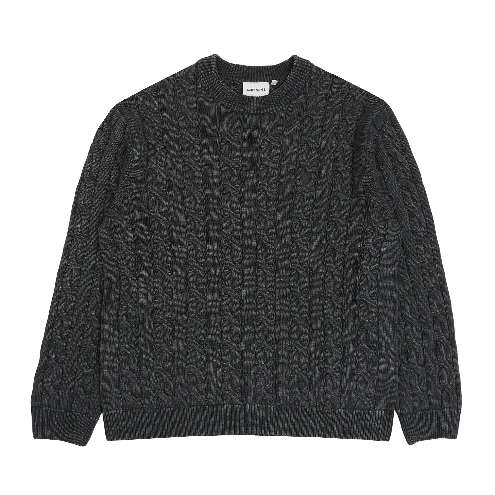 Carhartt WIP Carter Sweater - Black garment dyed