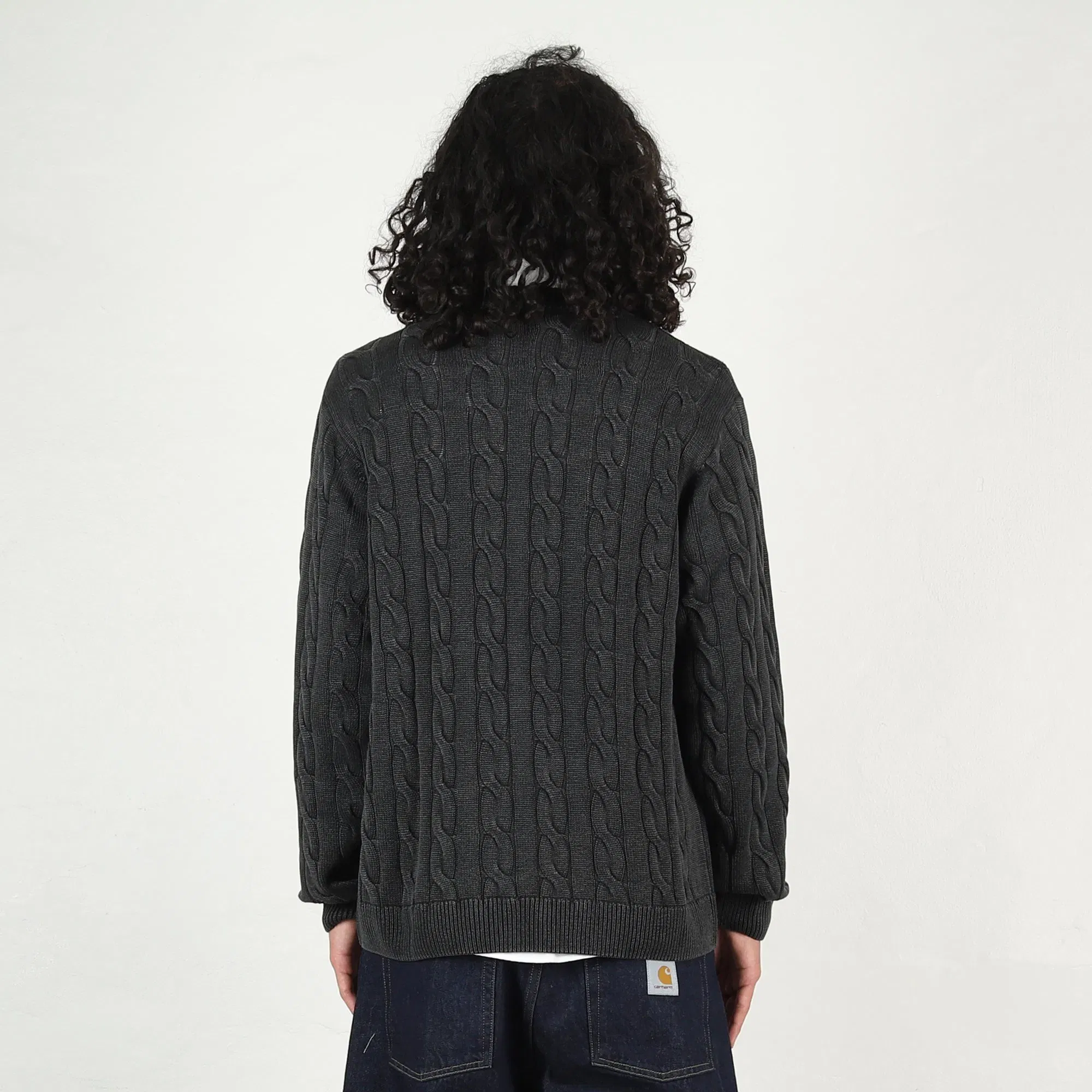 Carhartt WIP Carter Sweater - Black garment dyed