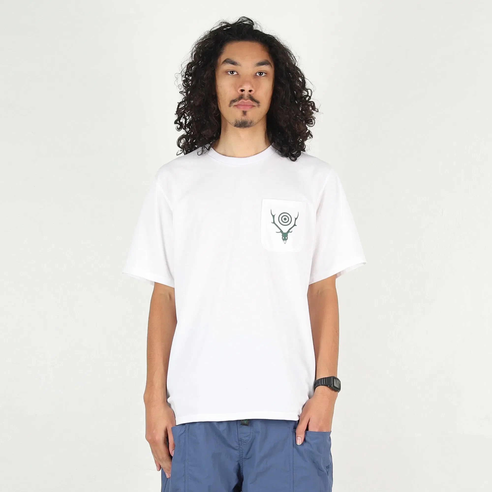 SOUTH2 WEST8 S/S Round Pocket T-Shirt - White
