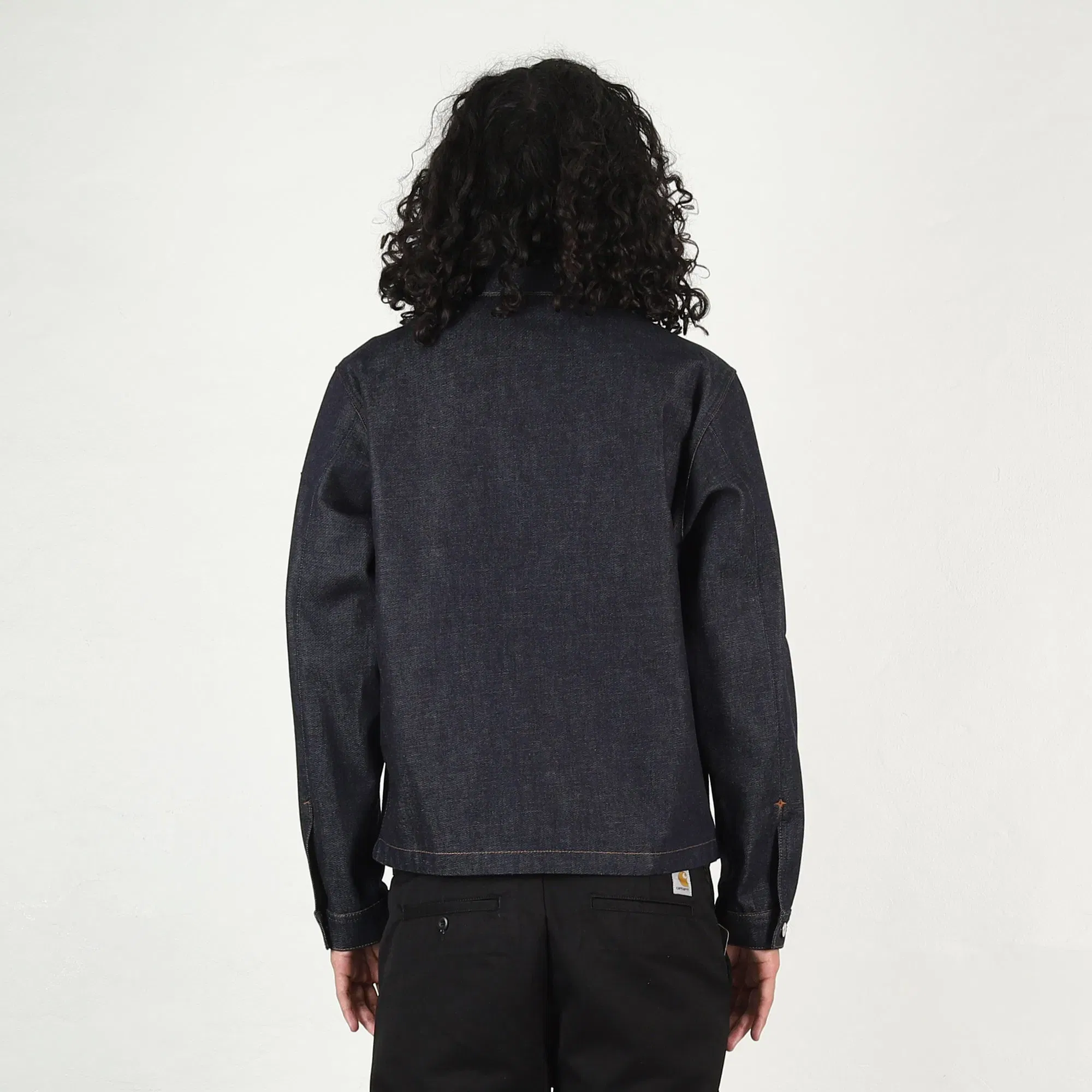 Stone Island 4100006 Biker Jacket - Blue Raw