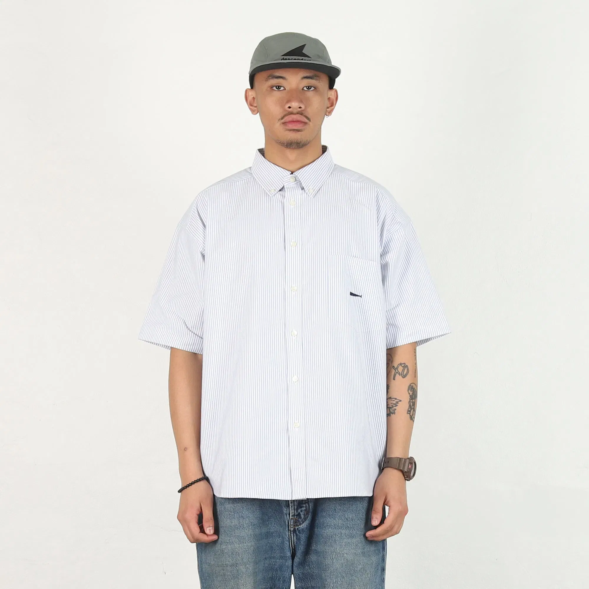 Descendant Kennedy's Stripe SS Shirt - Blue