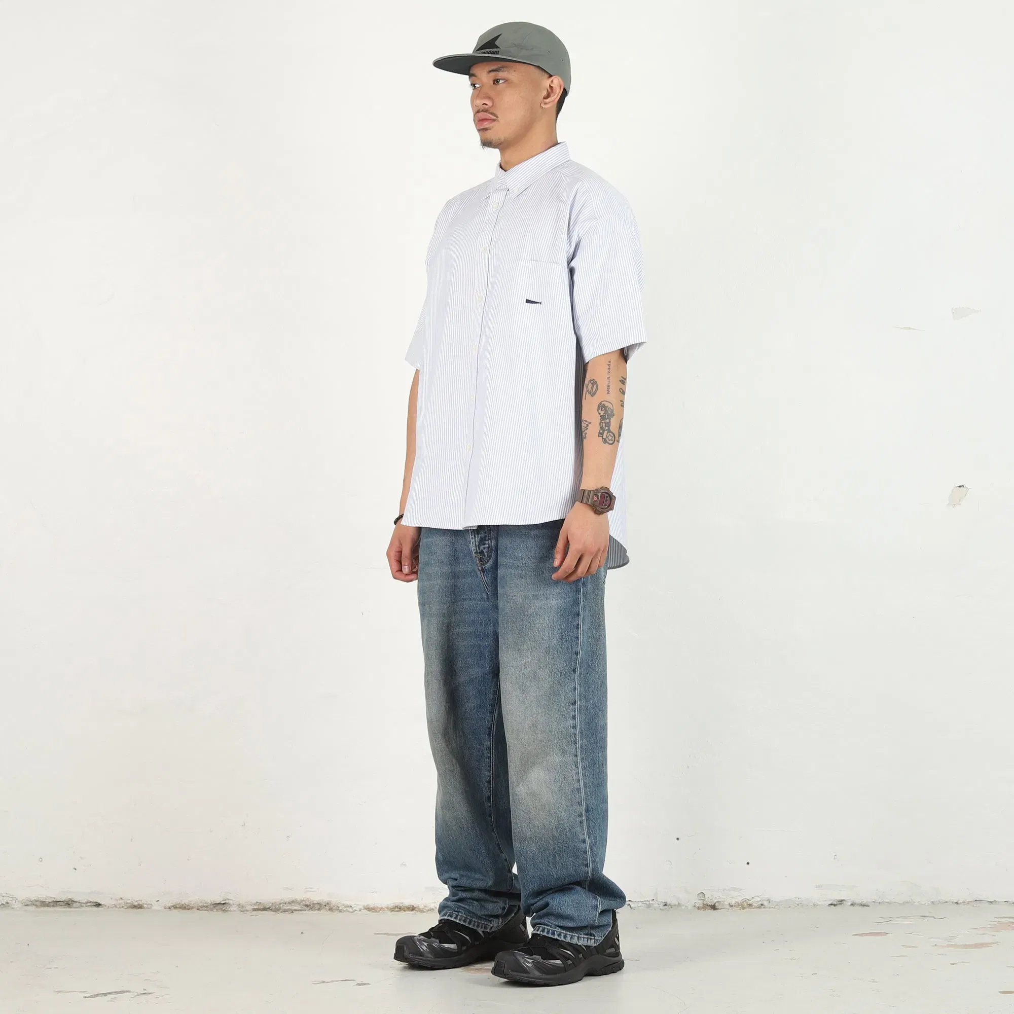 Descendant Kennedy's Stripe SS Shirt - Blue