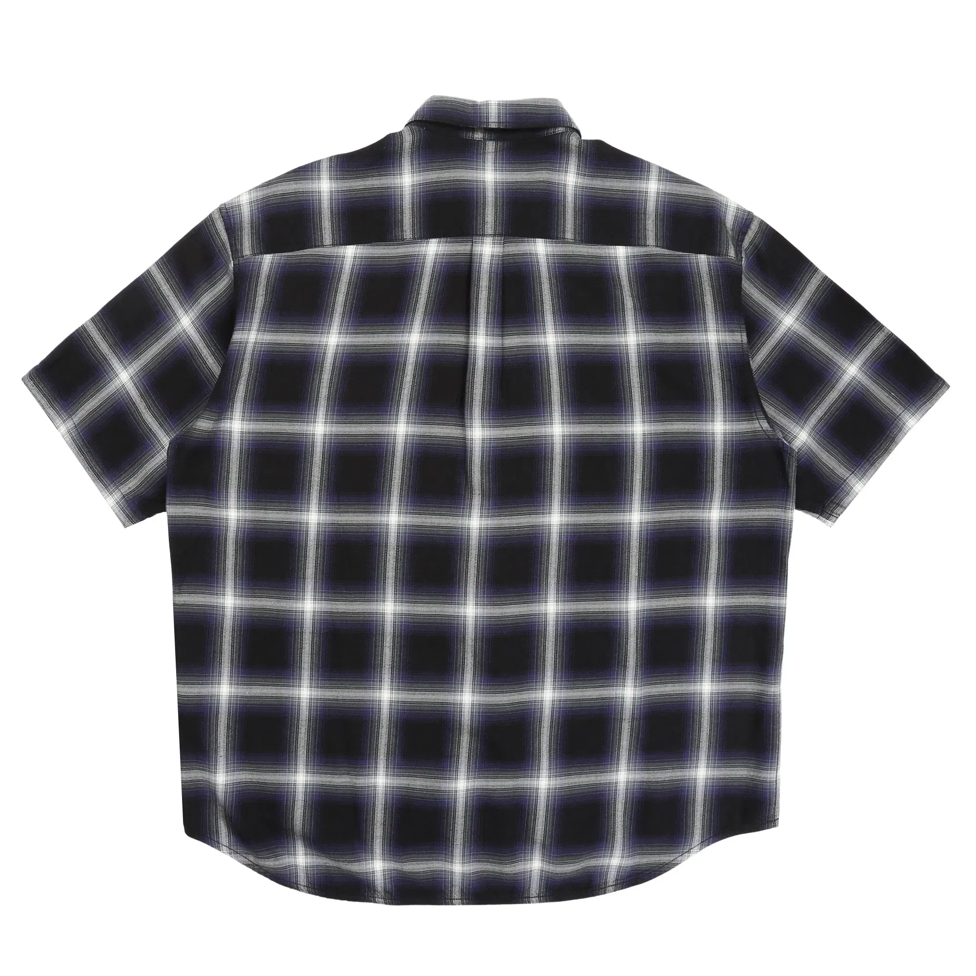 BAPE One Point Ombre Check Flannel SS Shirt - Black